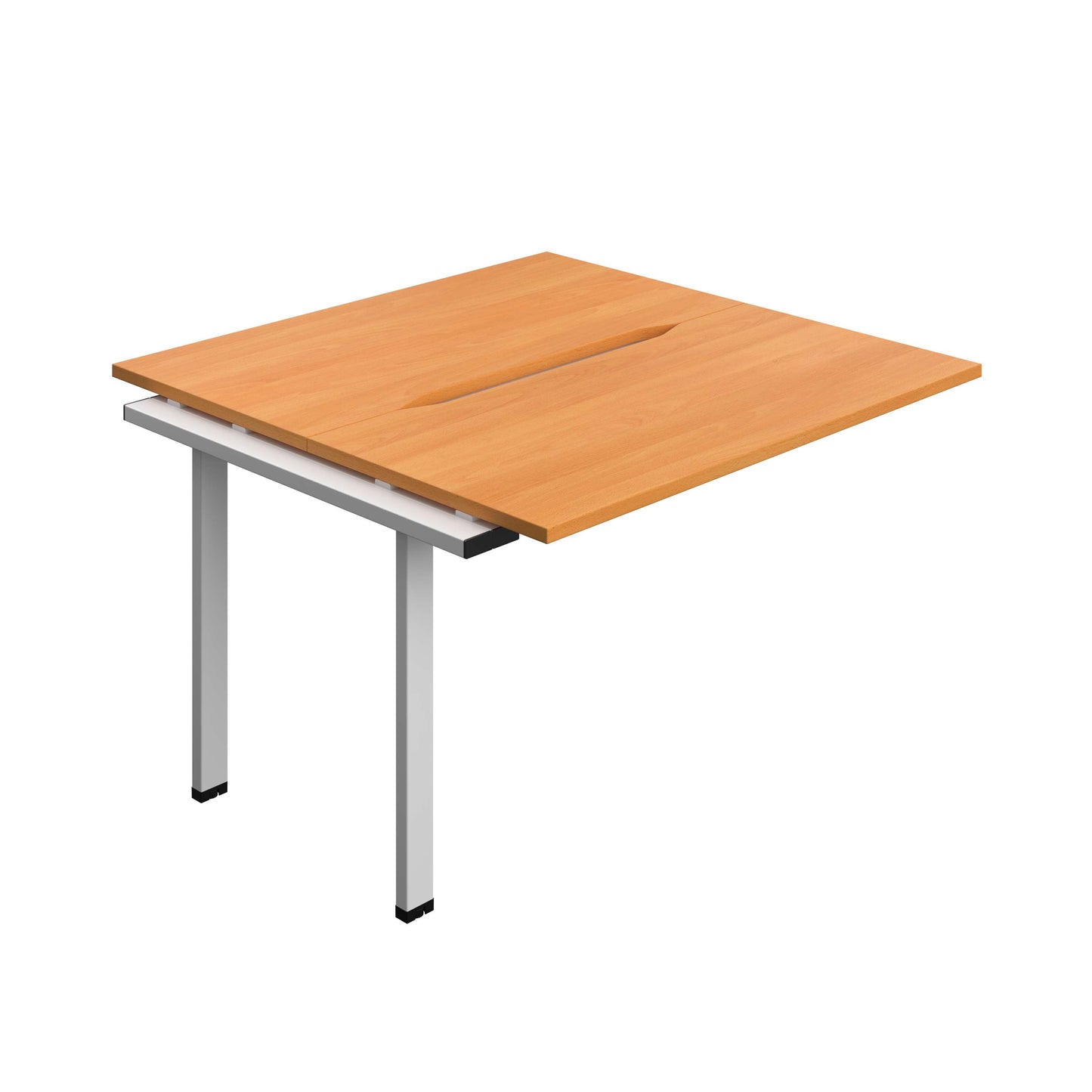 Synergy Bench Extension with Cut Out: 2 Person (FSC) : 1200 | 700 | Beech/Silver