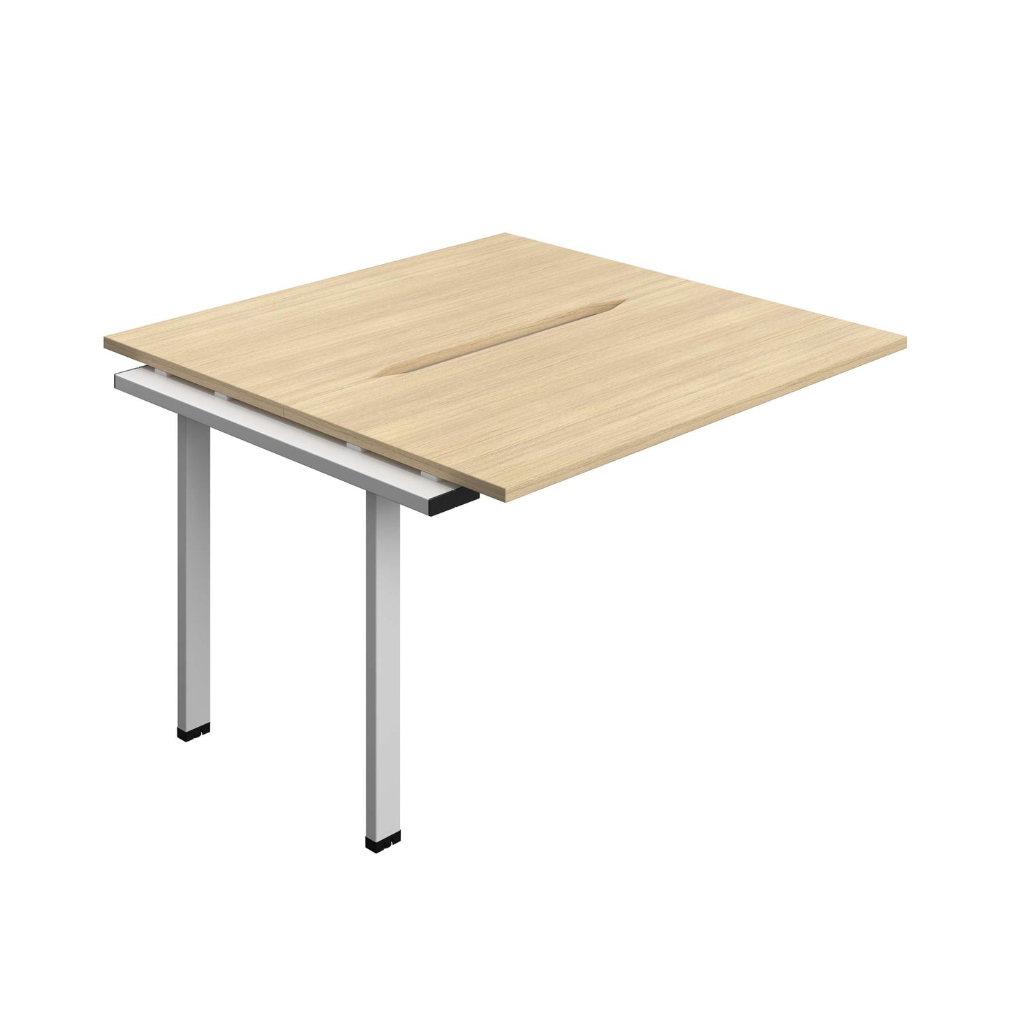 Synergy Bench Extension with Cut Out: 2 Person (FSC) : 1200 | 700 | Nova Oak/Silver