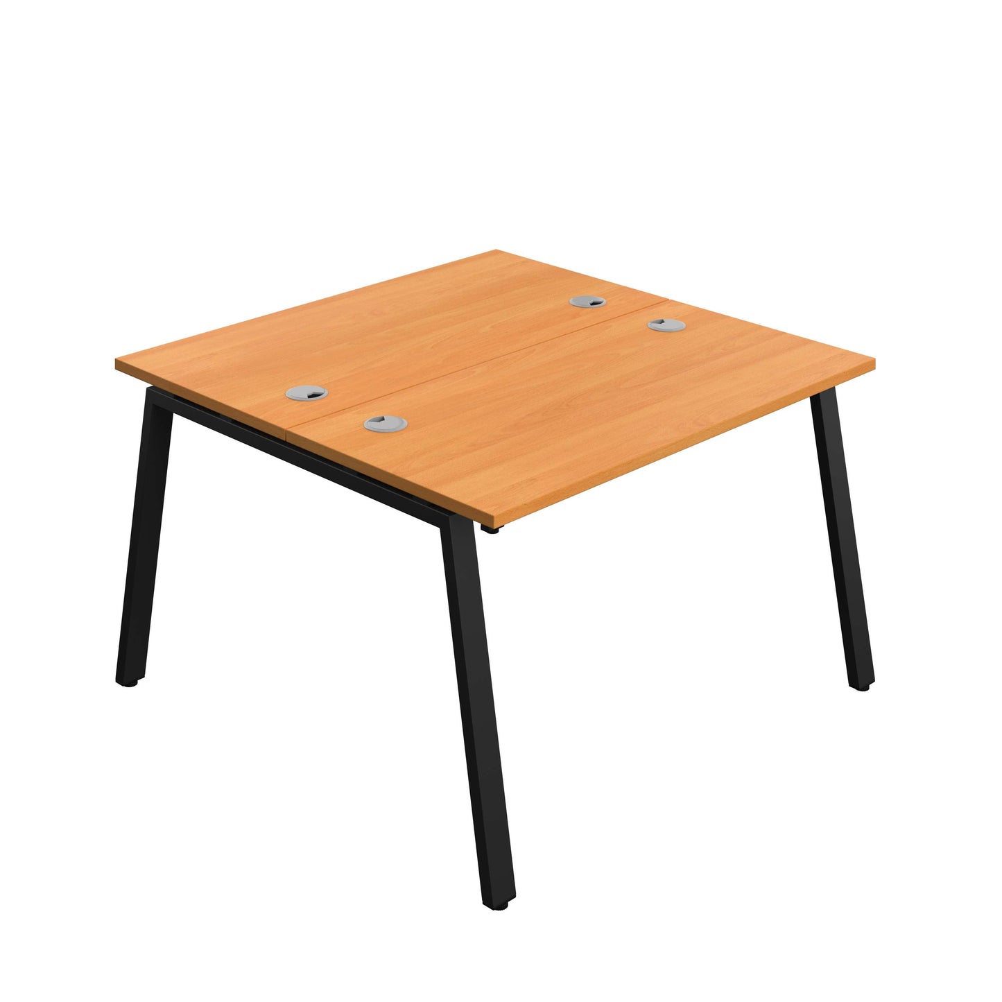 Synergy Bench with Cable Ports: 2 Person (FSC) : A-Frame Leg : 1200 | 700 | Beech/Black