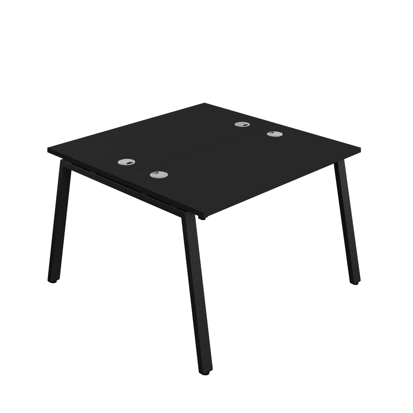 Synergy Bench with Cable Ports: 2 Person (FSC) : A-Frame Leg : 1200 | 700 | Black/Black