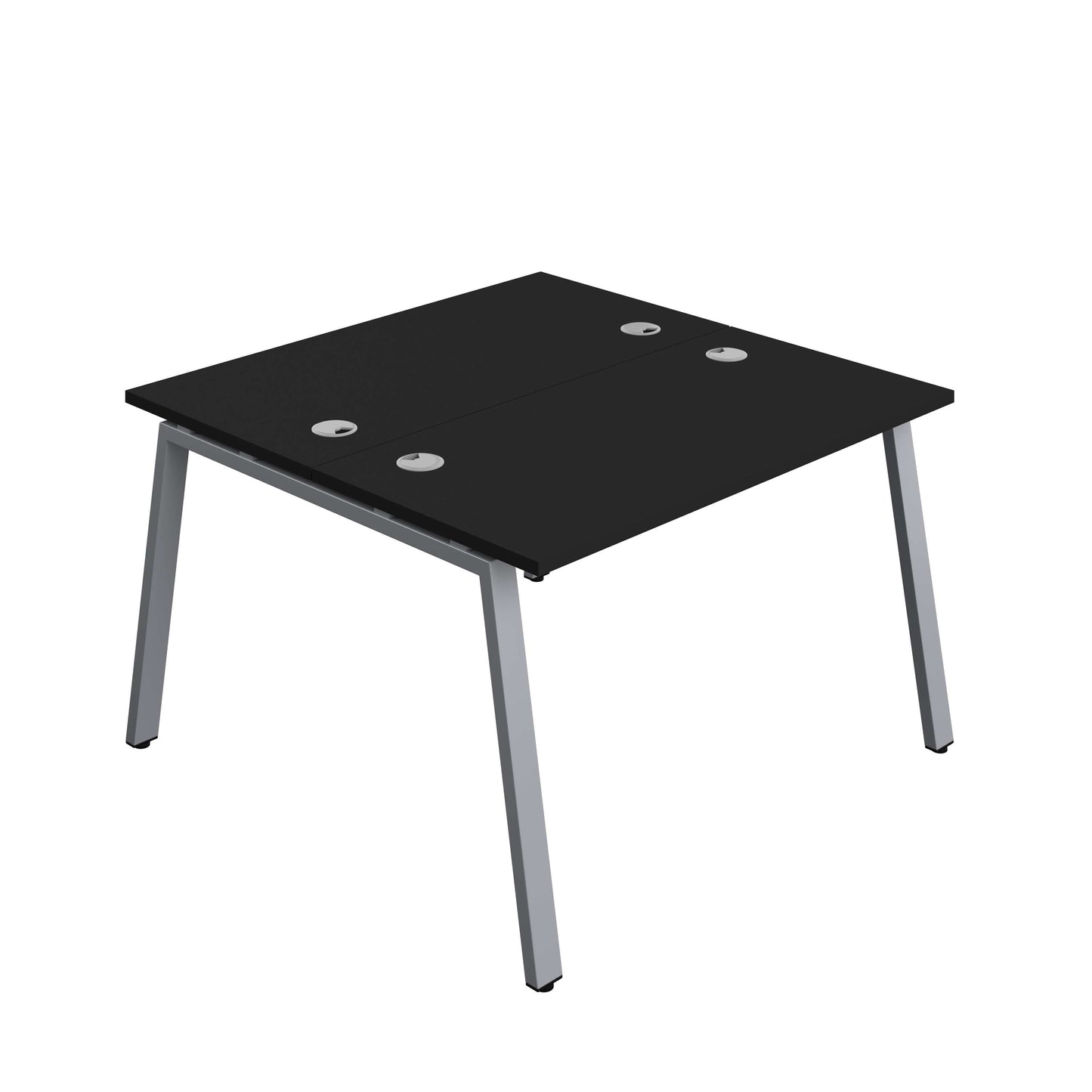 Synergy Bench with Cable Ports: 2 Person (FSC) : A-Frame Leg : 1200 | 700 | Black/Silver