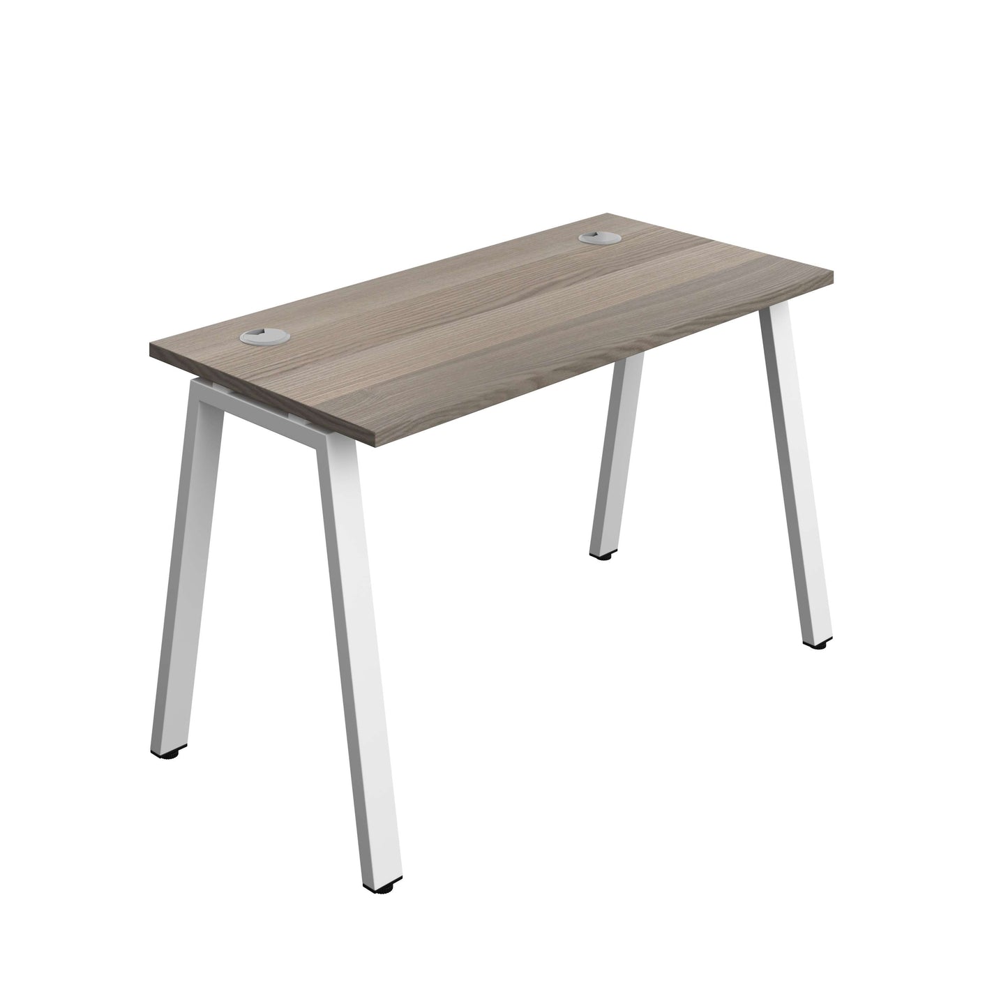 Synergy Bench with Cable Ports: 1 Person (FSC) : A-Frame Leg : 1200 | 700 | Grey Oak/White
