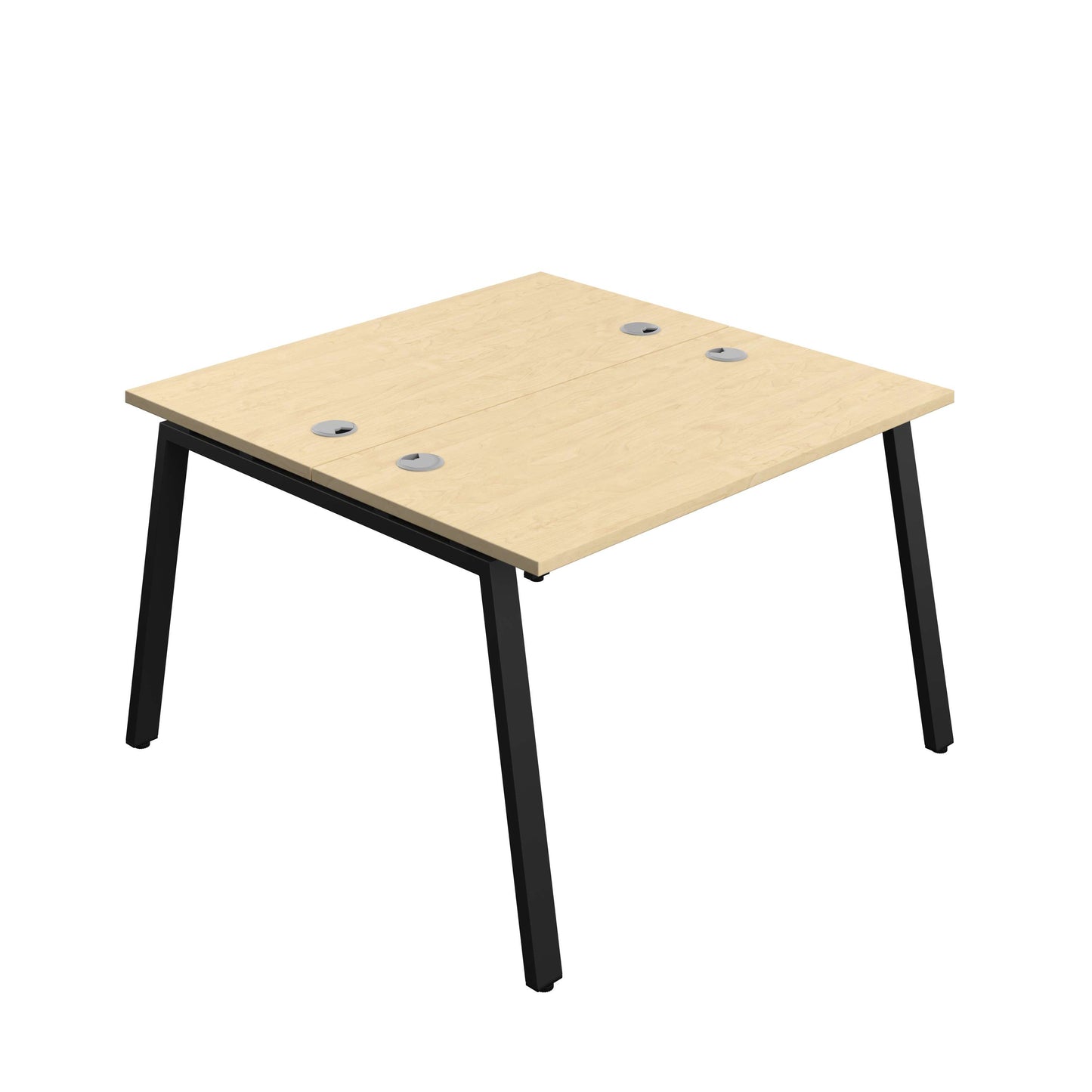 Synergy Bench with Cable Ports: 2 Person (FSC) : A-Frame Leg : 1200 | 700 | Maple/Black