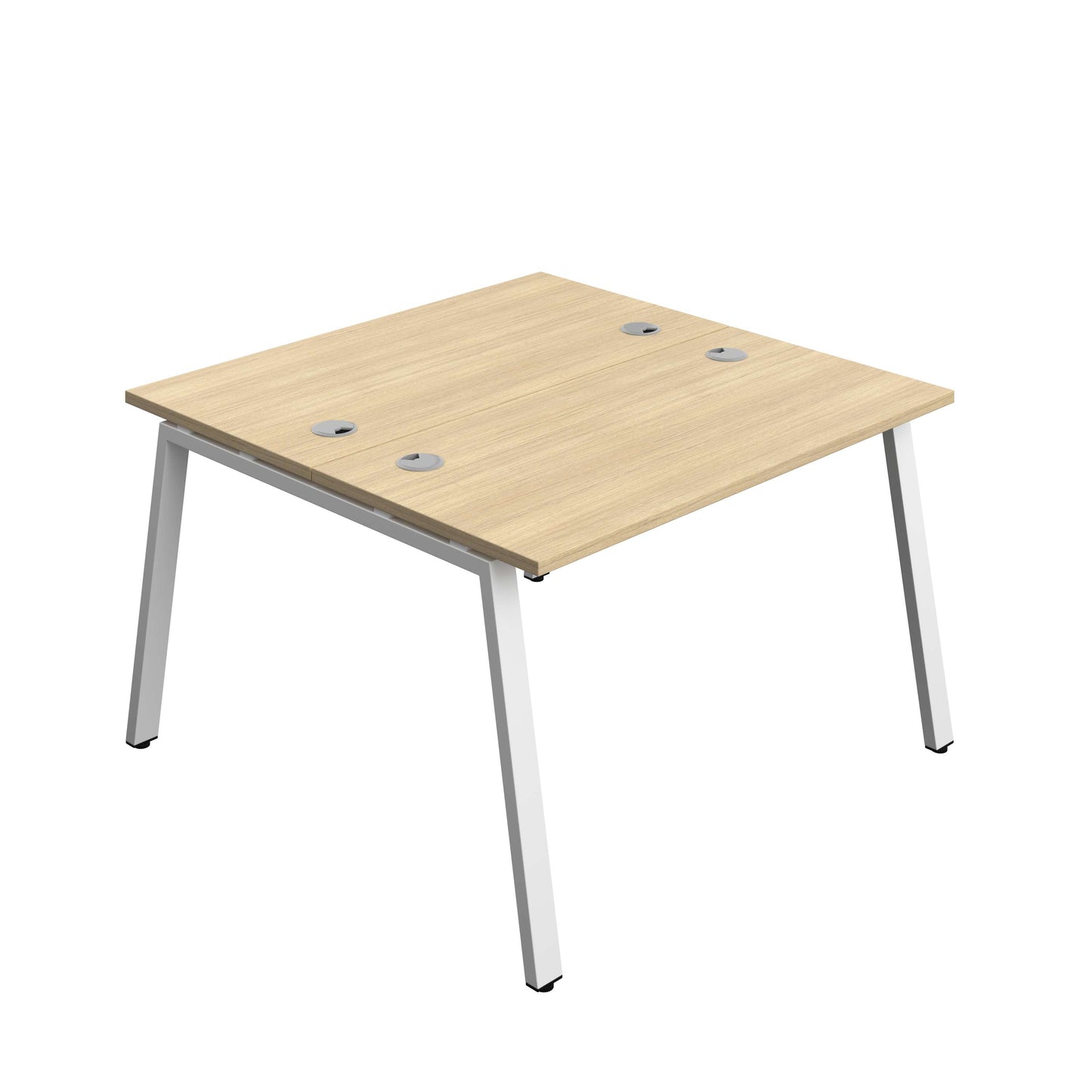 Synergy Bench with Cable Ports: 2 Person (FSC) : A-Frame Leg : 1200 | 700 | Nova Oak/White