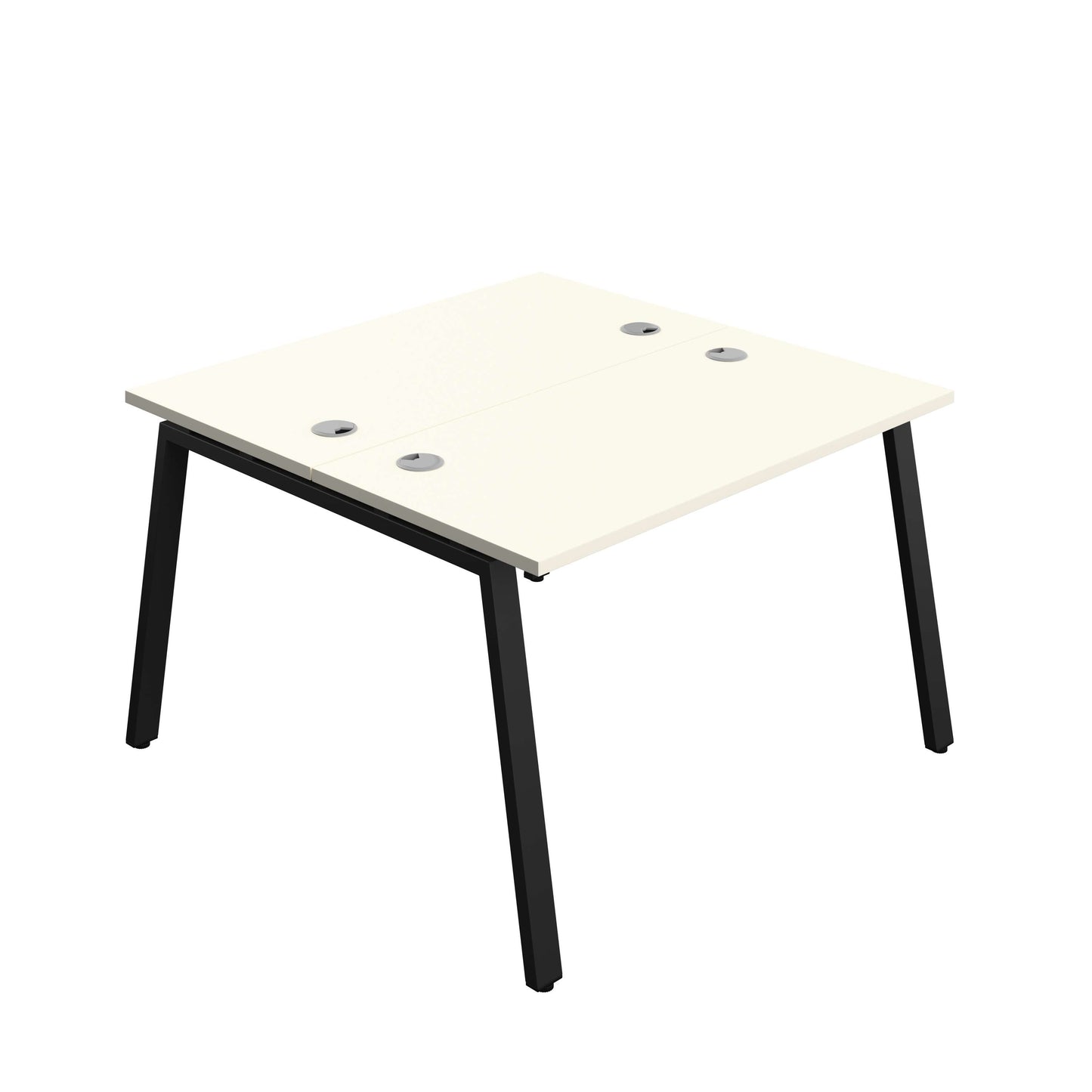 Synergy Bench with Cable Ports: 2 Person (FSC) : A-Frame Leg : 1200 | 700 | White/Black