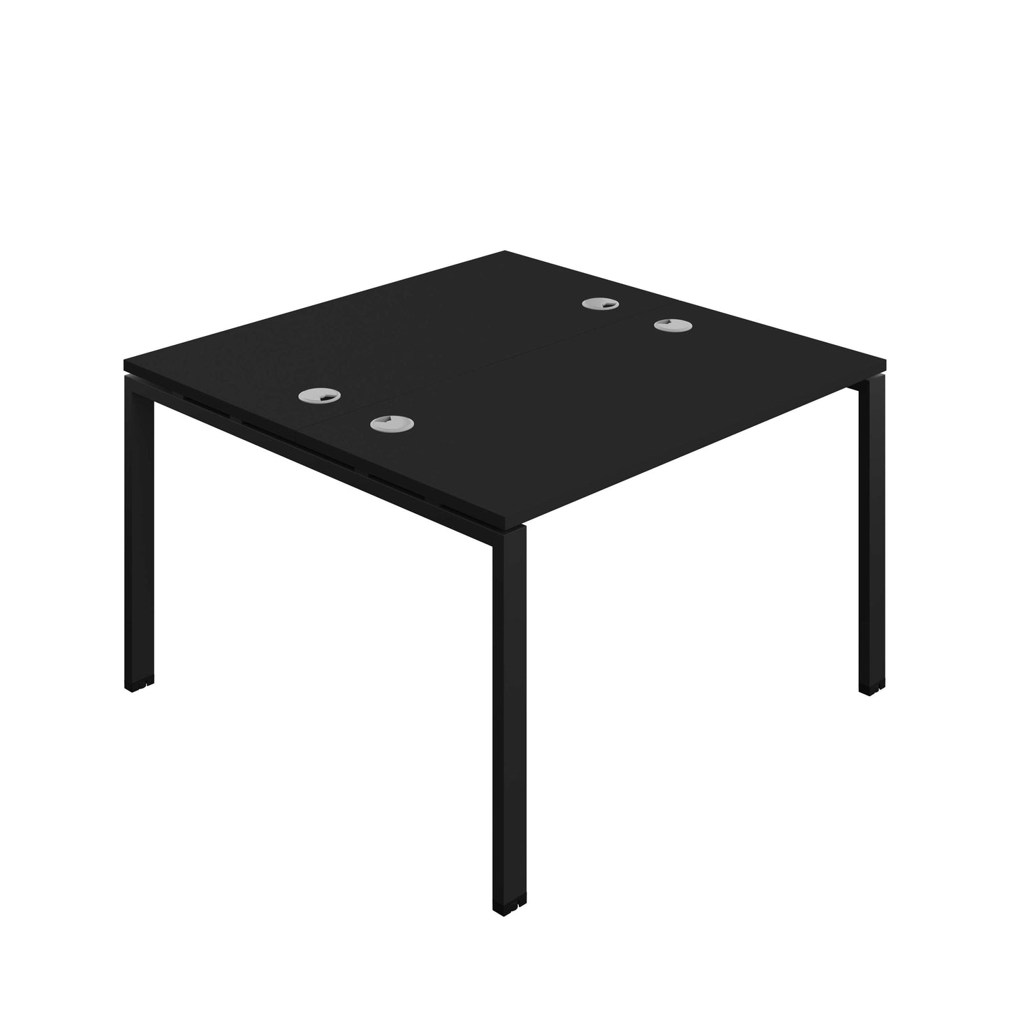 Synergy Bench with Cable Ports: 2 Person (FSC) : Goal Post Leg : 1200 | 700 | Black/Black