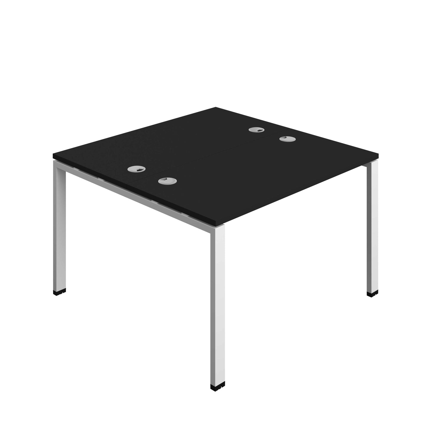 Synergy Bench with Cable Ports: 2 Person (FSC) : Goal Post Leg : 1200 | 700 | Black/White