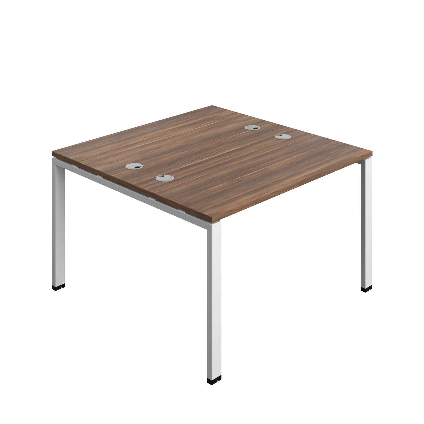 Synergy Bench with Cable Ports: 2 Person (FSC) : Goal Post Leg : 1200 | 700 | Dark Walnut/White