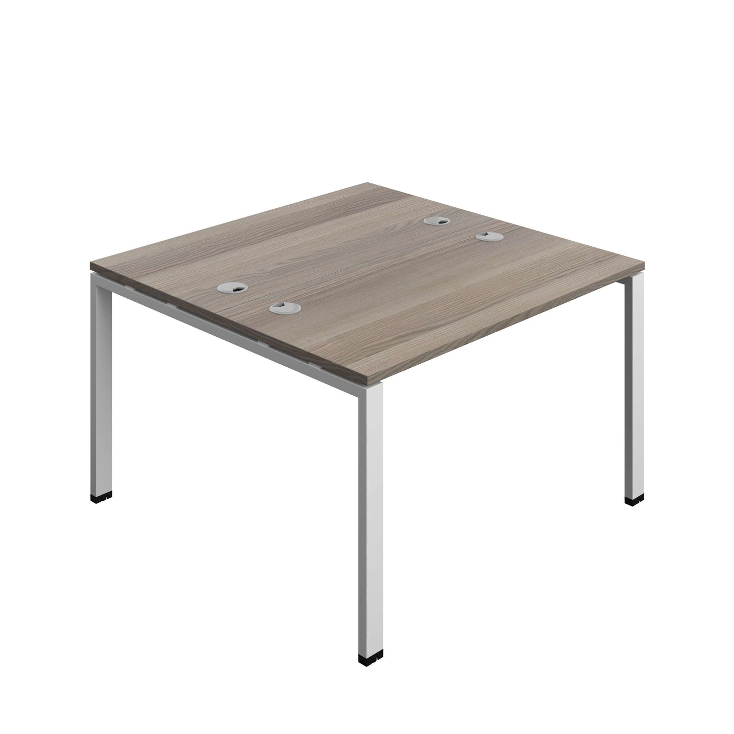 Synergy Bench with Cable Ports: 2 Person (FSC) : Goal Post Leg : 1200 | 700 | Grey Oak/Silver
