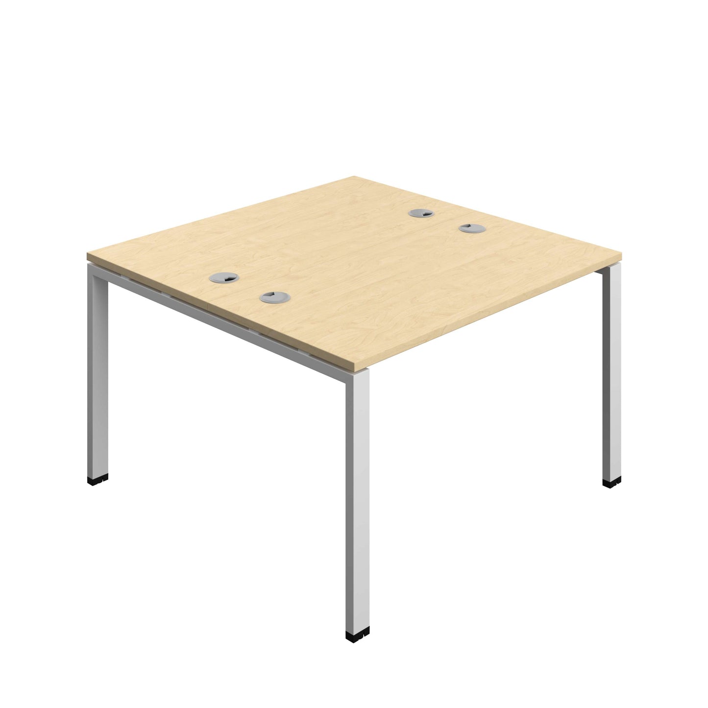 Synergy Bench with Cable Ports: 2 Person (FSC) : Goal Post Leg : 1200 | 700 | Maple/Silver