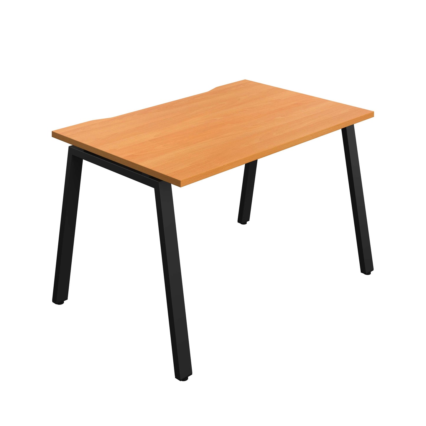 Synergy Bench with Cut Out: 1 Person (FSC) : A-Frame Leg : 1200 | 800 | Beech/Black