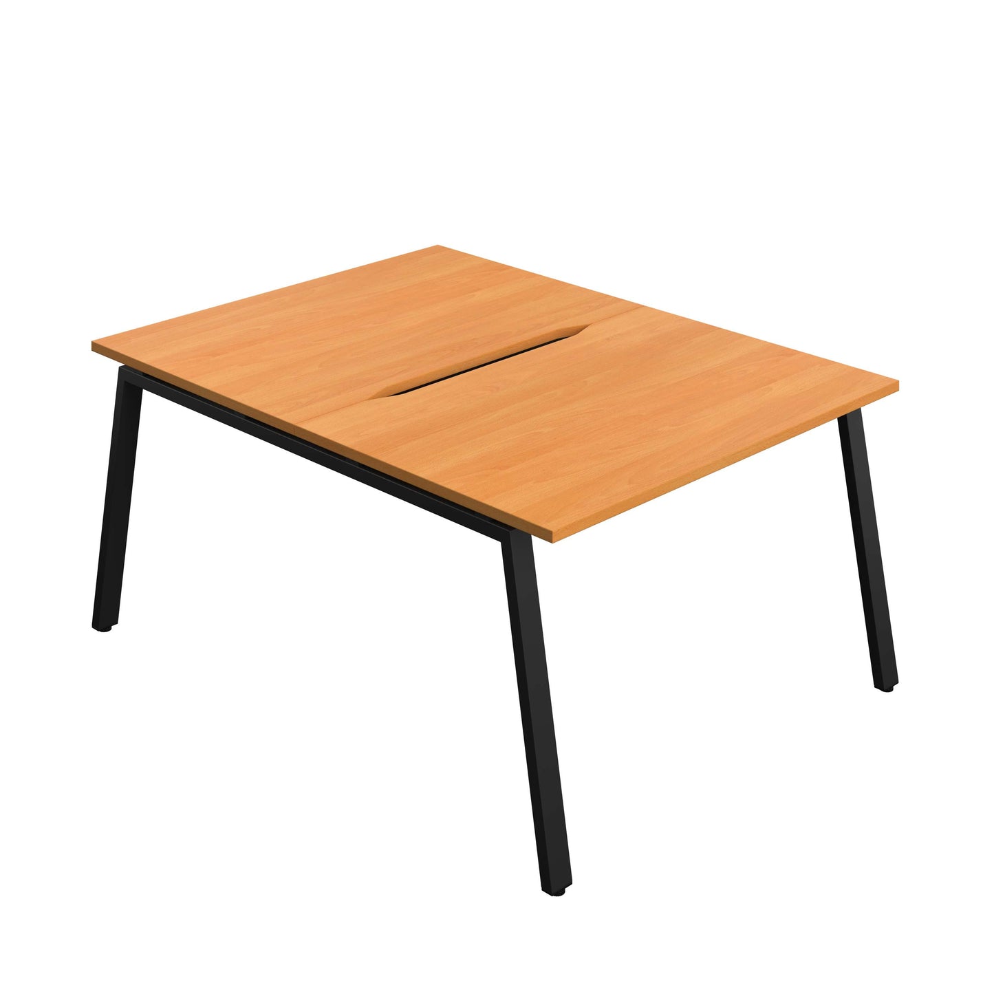 Synergy Bench with Cut Out: 2 Person (FSC) : A-Frame Leg : 1200 | 800 | Beech/Black