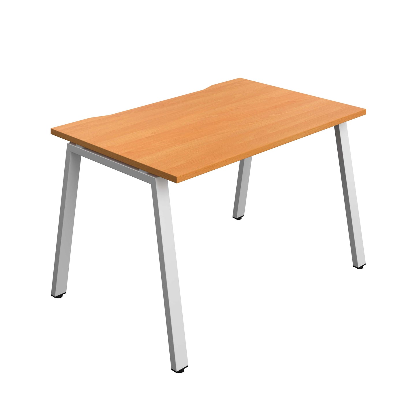 Synergy Bench with Cut Out: 1 Person (FSC) : A-Frame Leg : 1200 | 800 | Beech/Silver