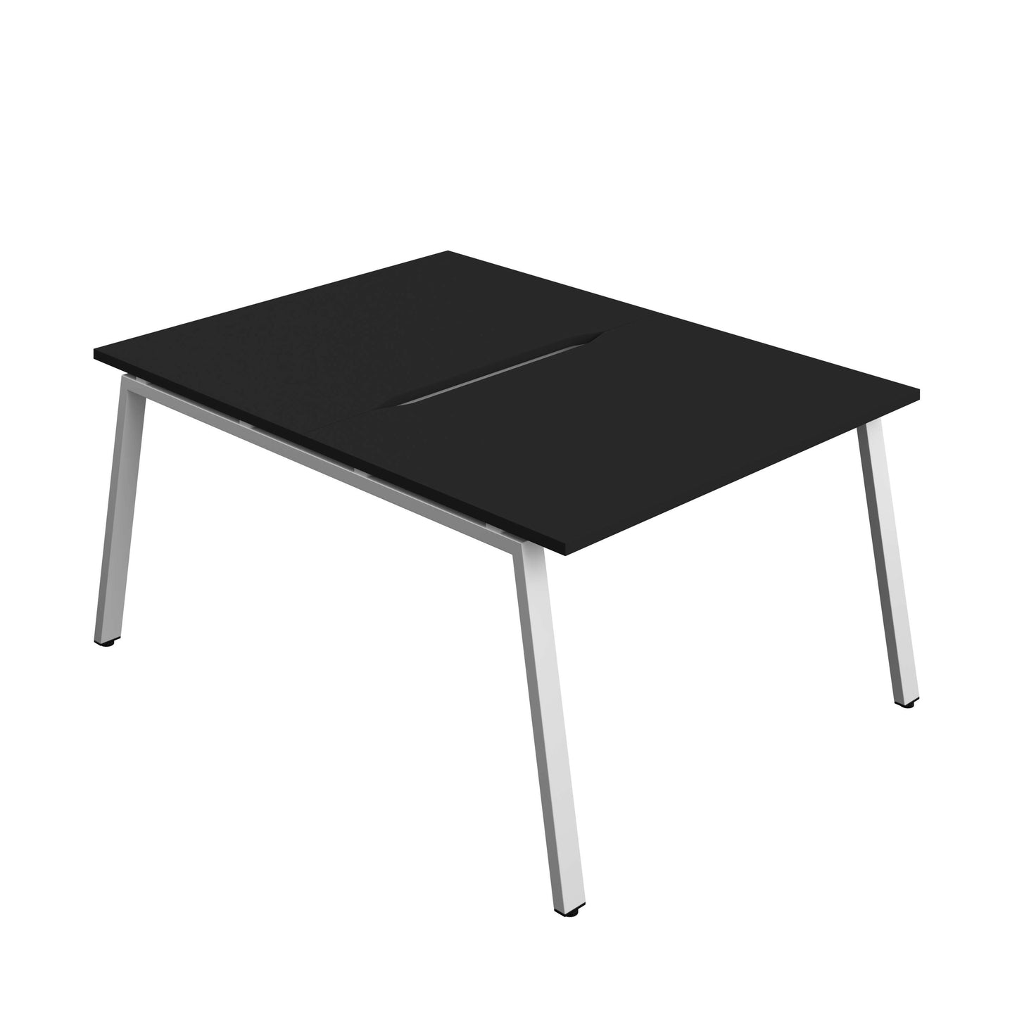 Synergy Bench with Cut Out: 2 Person (FSC) : A-Frame Leg : 1200 | 800 | Black/Silver