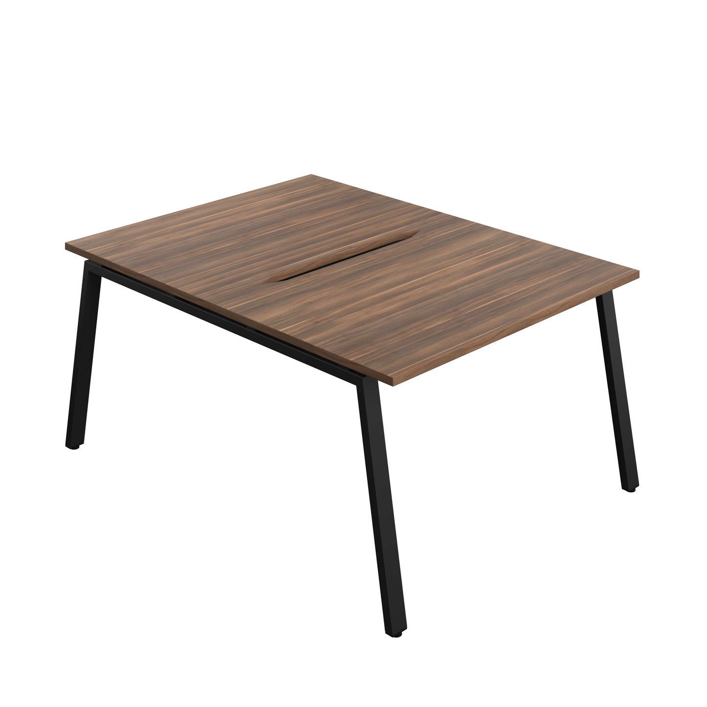 Synergy Bench with Cut Out: 2 Person (FSC) : A-Frame Leg : 1200 | 800 | Dark Walnut/Black