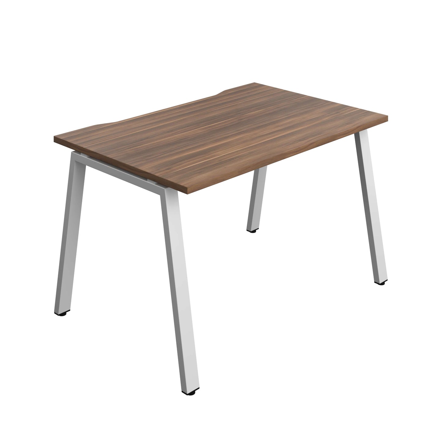 Synergy Bench with Cut Out: 1 Person (FSC) : A-Frame Leg : 1200 | 800 | Dark Walnut/Silver