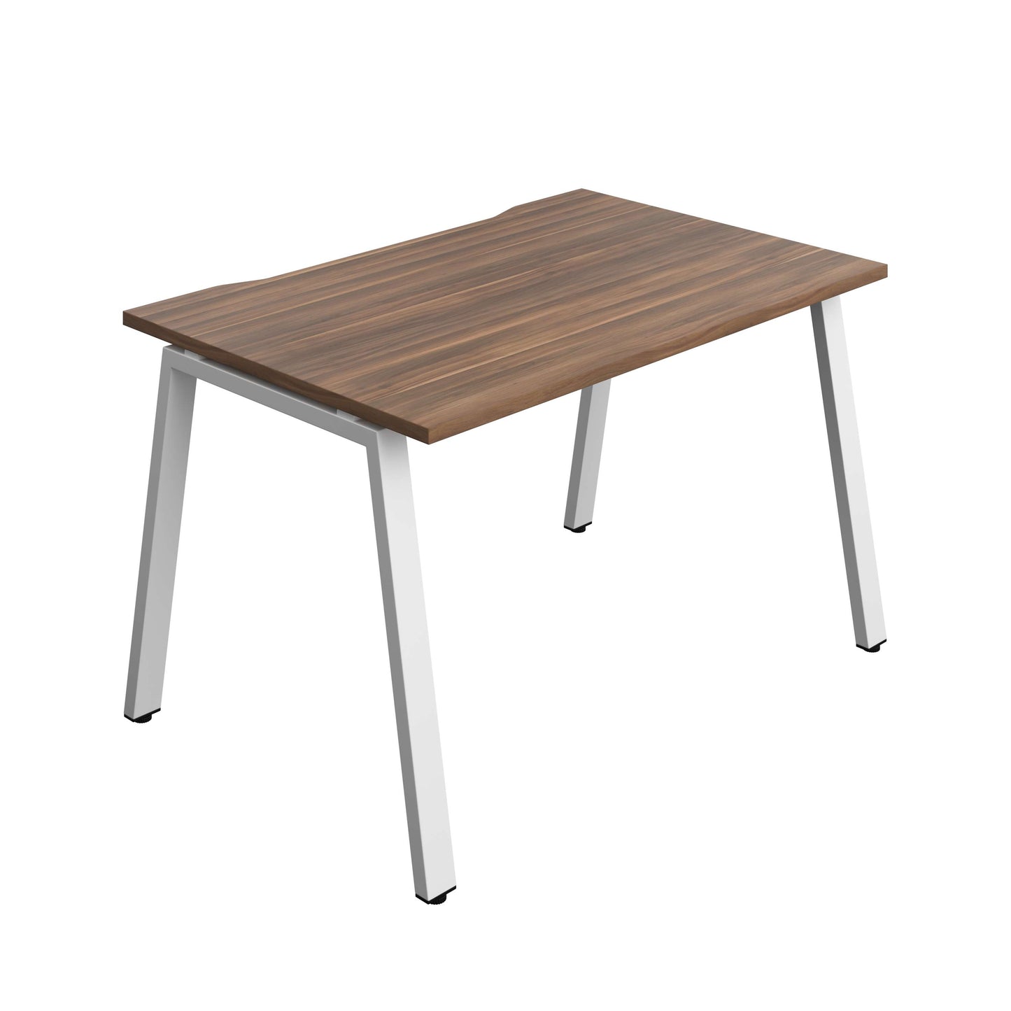 Synergy Bench with Cut Out: 1 Person (FSC) : A-Frame Leg : 1200 | 800 | Dark Walnut/White