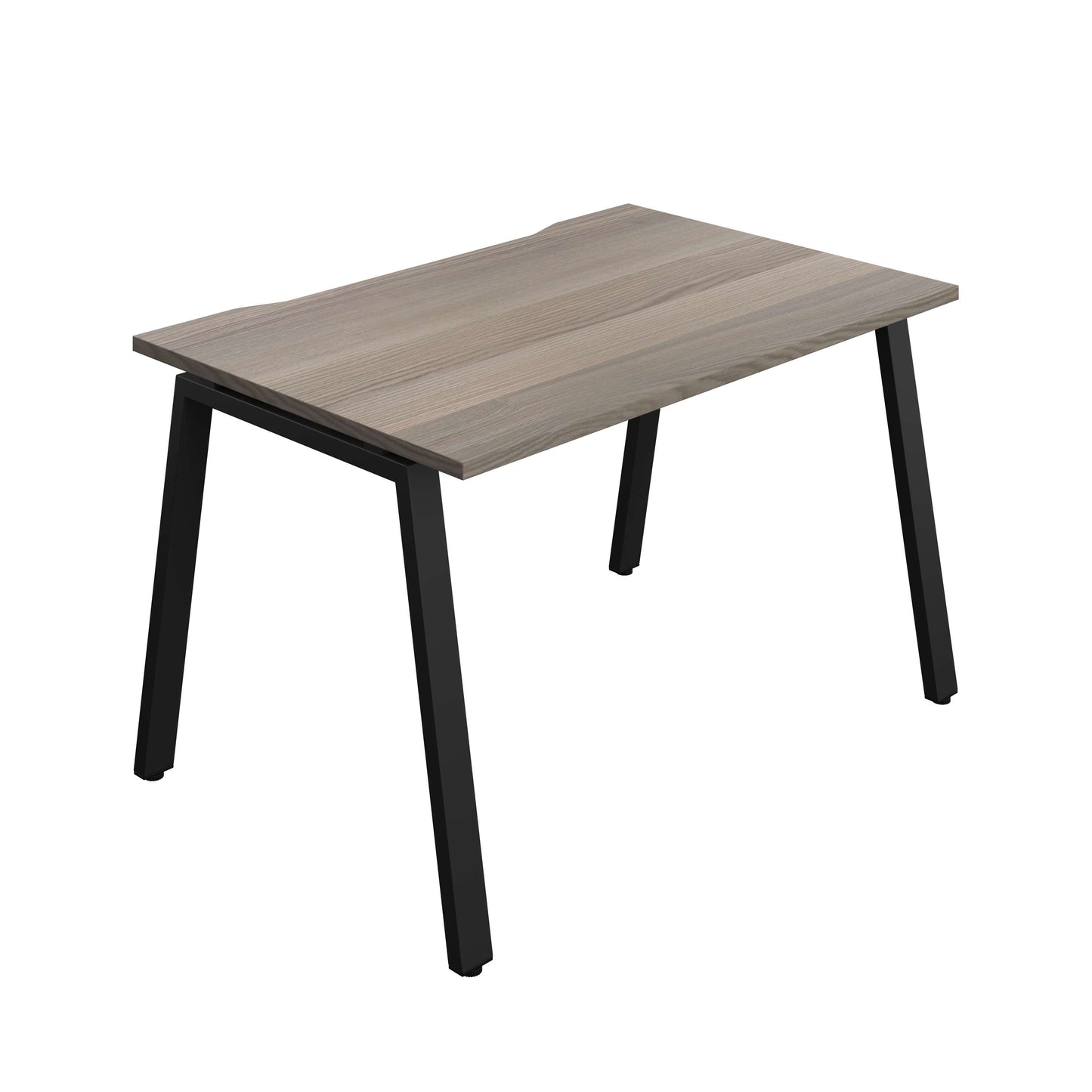 Synergy Bench with Cut Out: 1 Person (FSC) : A-Frame Leg : 1200 | 800 | Grey Oak/Black