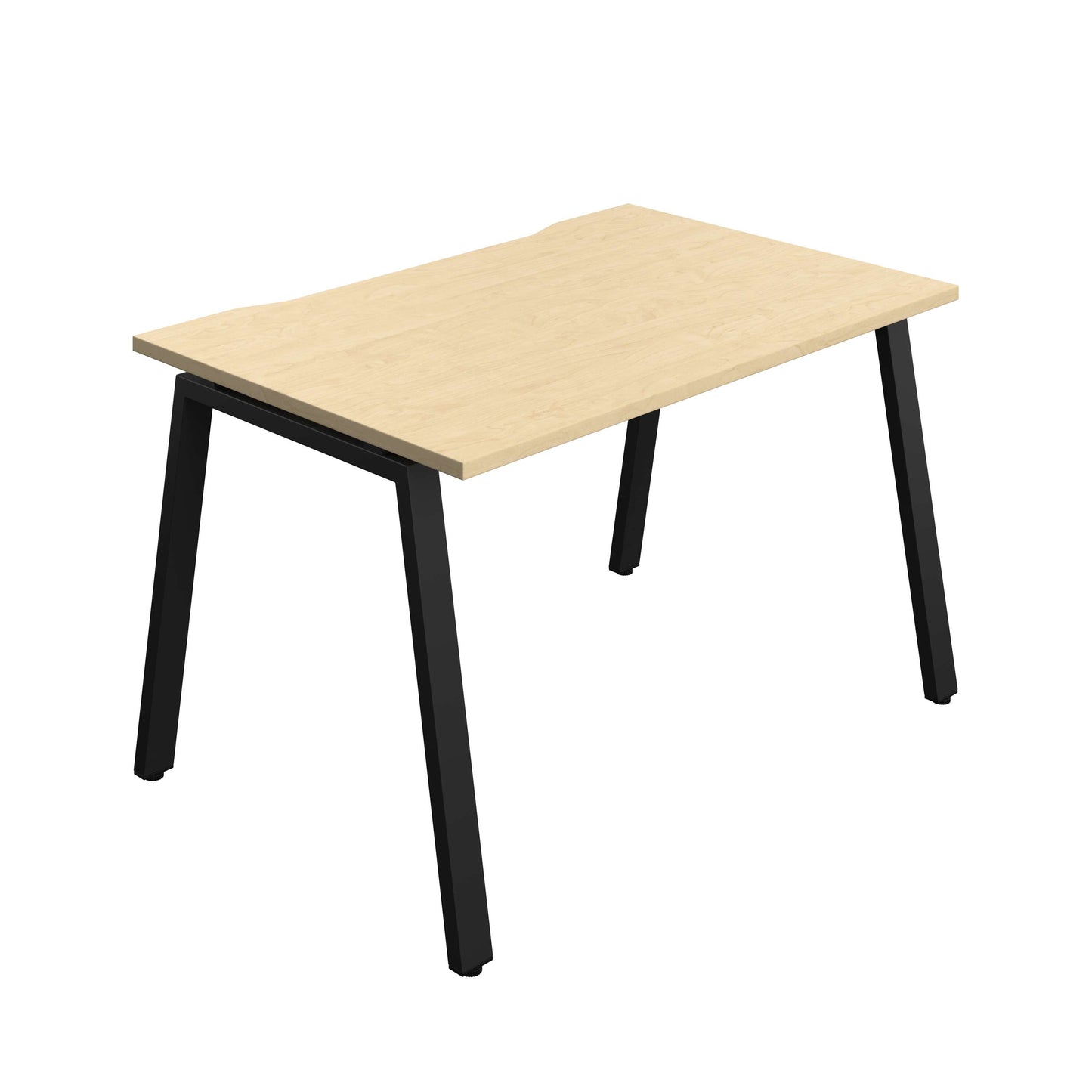 Synergy Bench with Cut Out: 1 Person (FSC) : A-Frame Leg : 1200 | 800 | Maple/Black