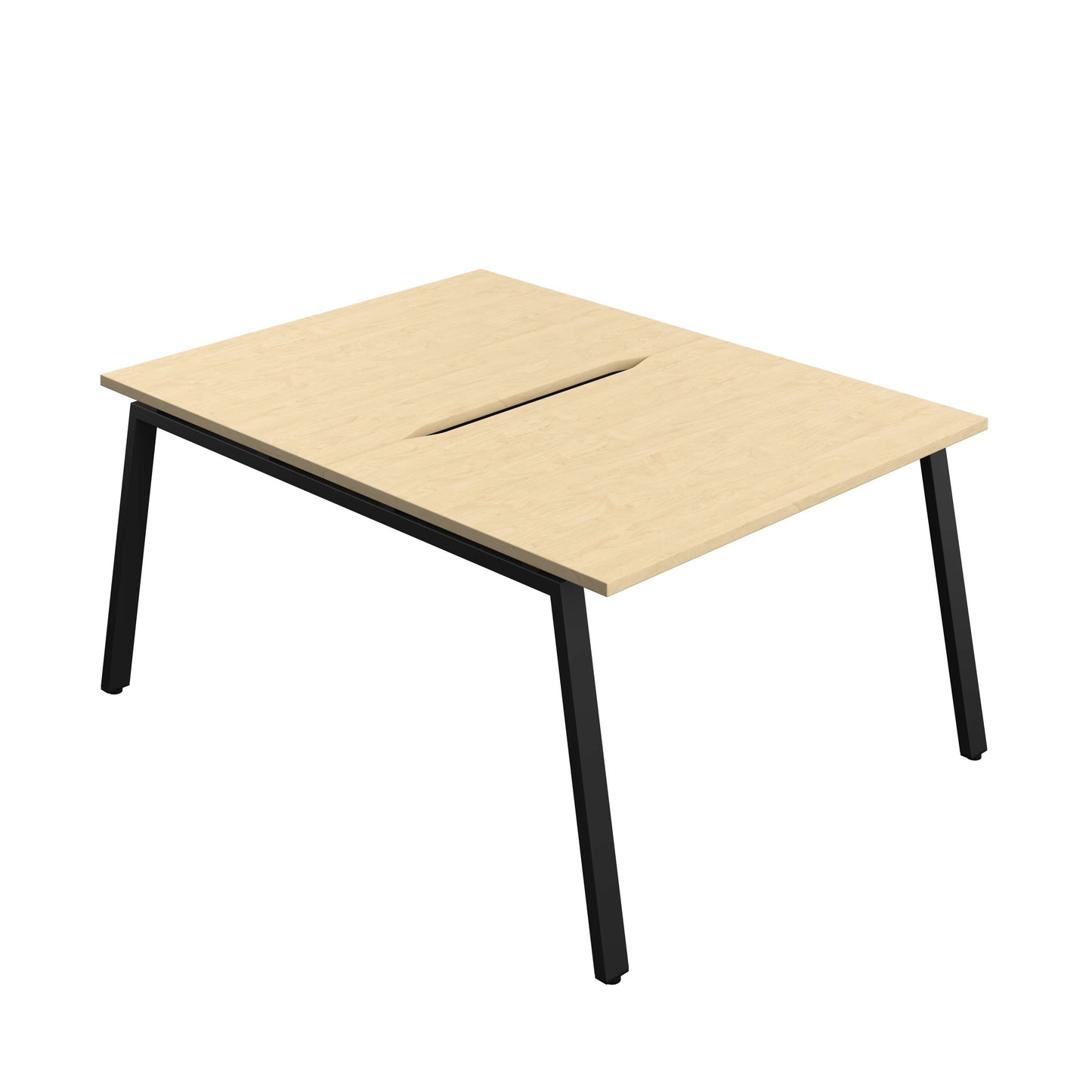 Synergy Bench with Cut Out: 2 Person (FSC) : A-Frame Leg : 1200 | 800 | Maple/Black