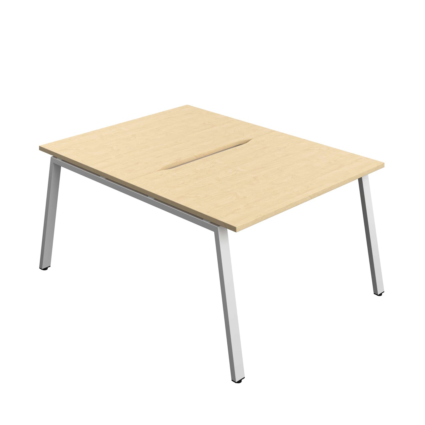 Synergy Bench with Cut Out: 2 Person (FSC) : A-Frame Leg : 1200 | 800 | Maple/Silver