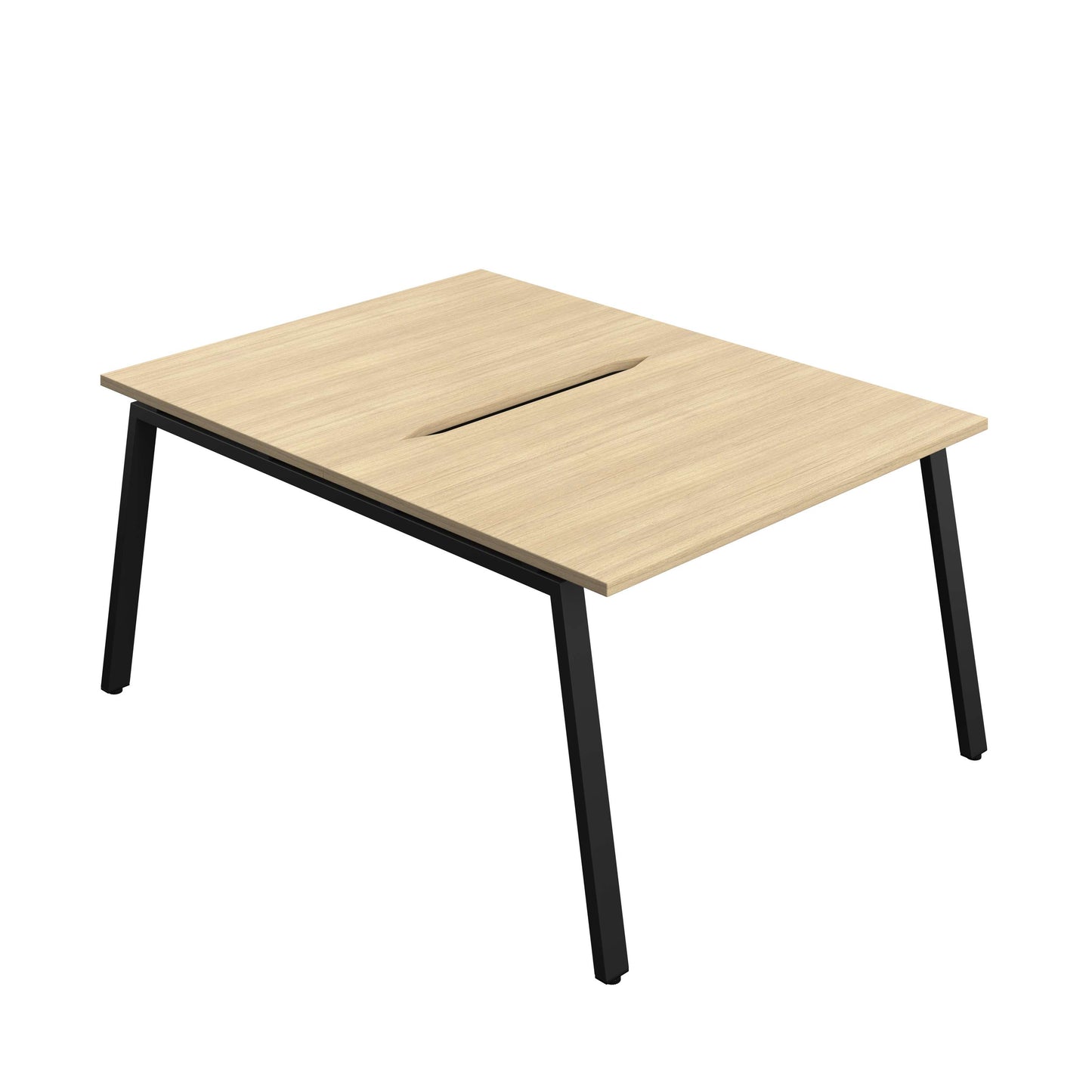 Synergy Bench with Cut Out: 2 Person (FSC) : A-Frame Leg : 1200 | 800 | Nova Oak/Black