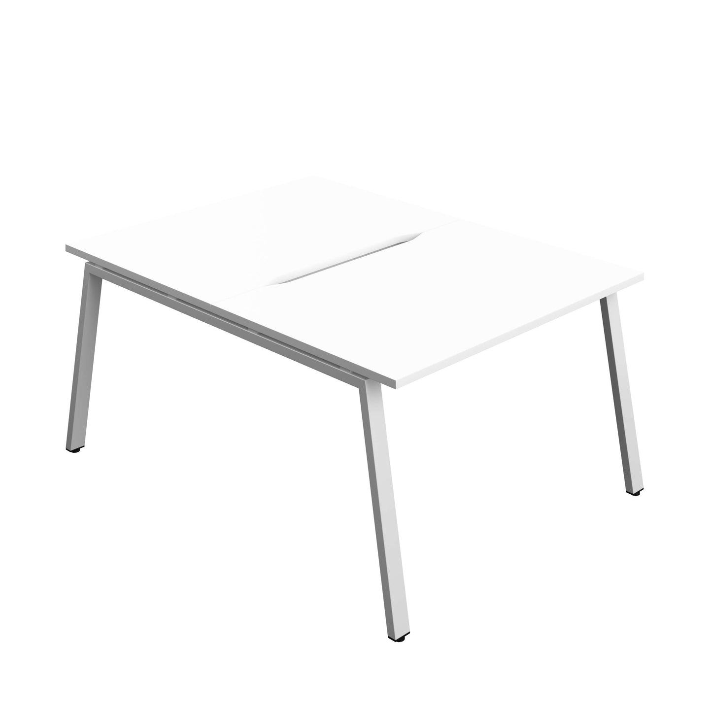 Synergy Bench with Cut Out: 2 Person (FSC) : A-Frame Leg : 1200 | 800 | White/Silver