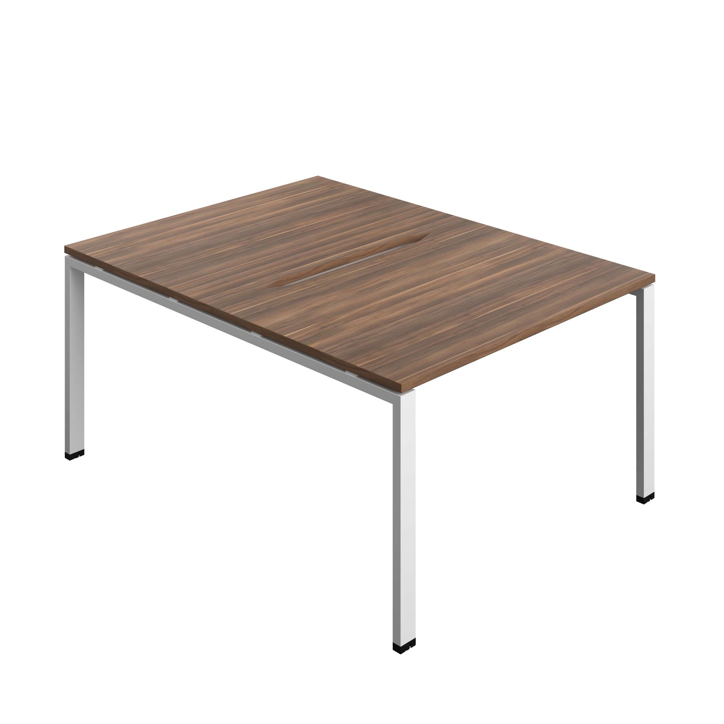 Synergy Bench with Cut Out: 2 Person (FSC) : Goal Post Leg : 1200 | 800 | Dark Walnut/White