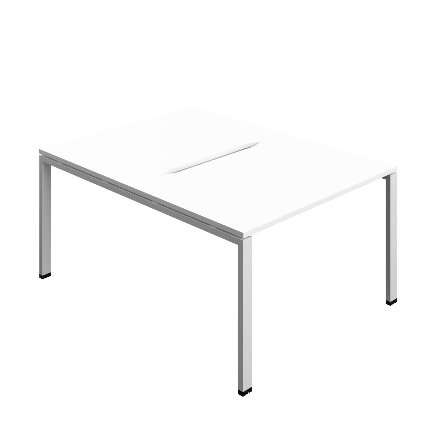 Synergy Bench with Cut Out: 2 Person (FSC) : Goal Post Leg : 1200 | 800 | White/Silver