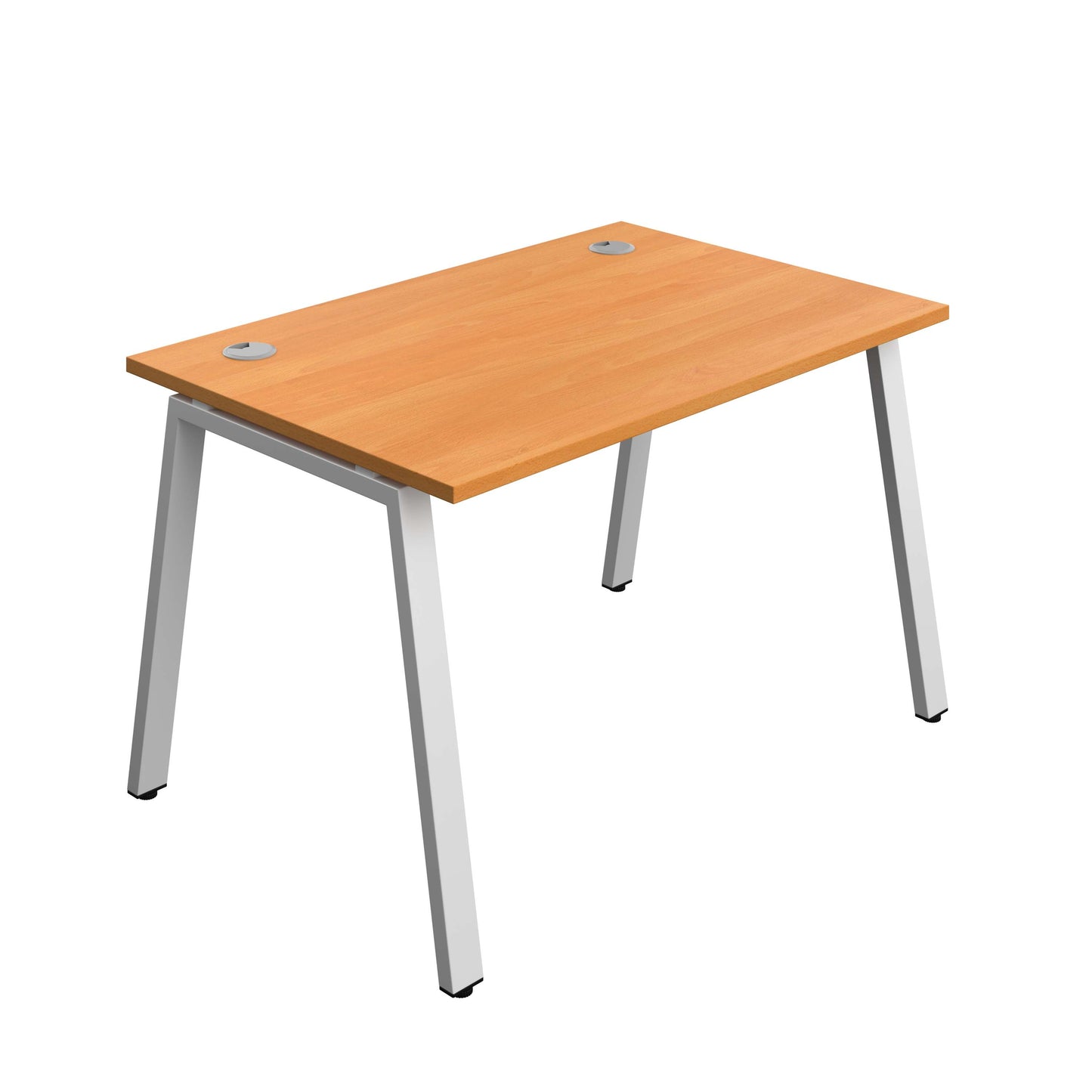 Synergy Bench with Cable Ports: 1 Person (FSC) : A-Frame Leg : 1200 | 800 | Beech/Silver