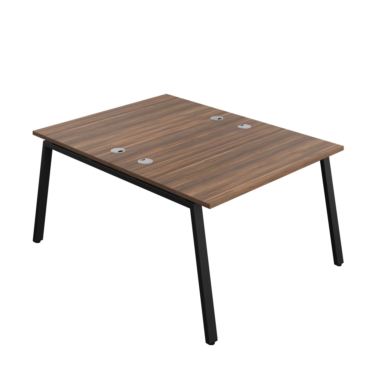 Synergy Bench with Cable Ports: 2 Person (FSC) : A-Frame Leg : 1200 | 800 | Dark Walnut/Black