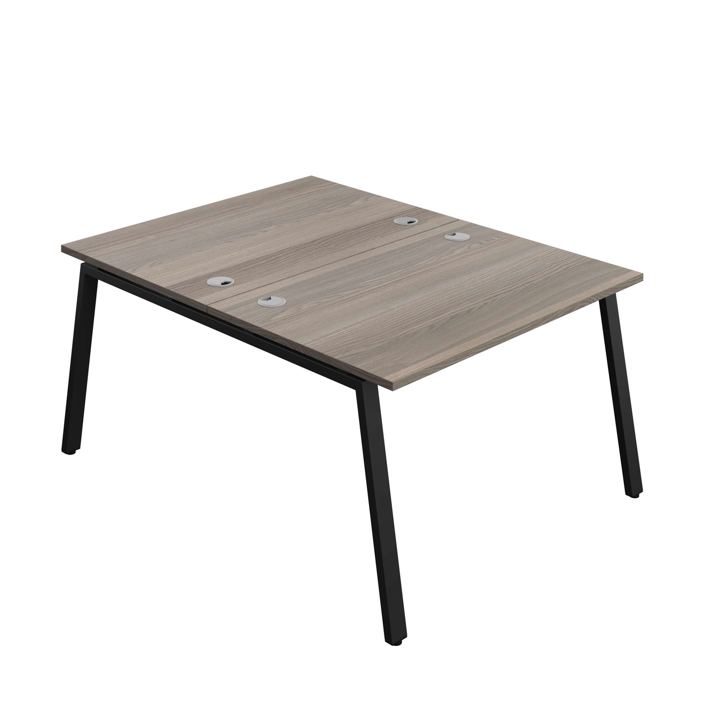 Synergy Bench with Cable Ports: 2 Person (FSC) : A-Frame Leg : 1200 | 800 | Grey Oak/Black