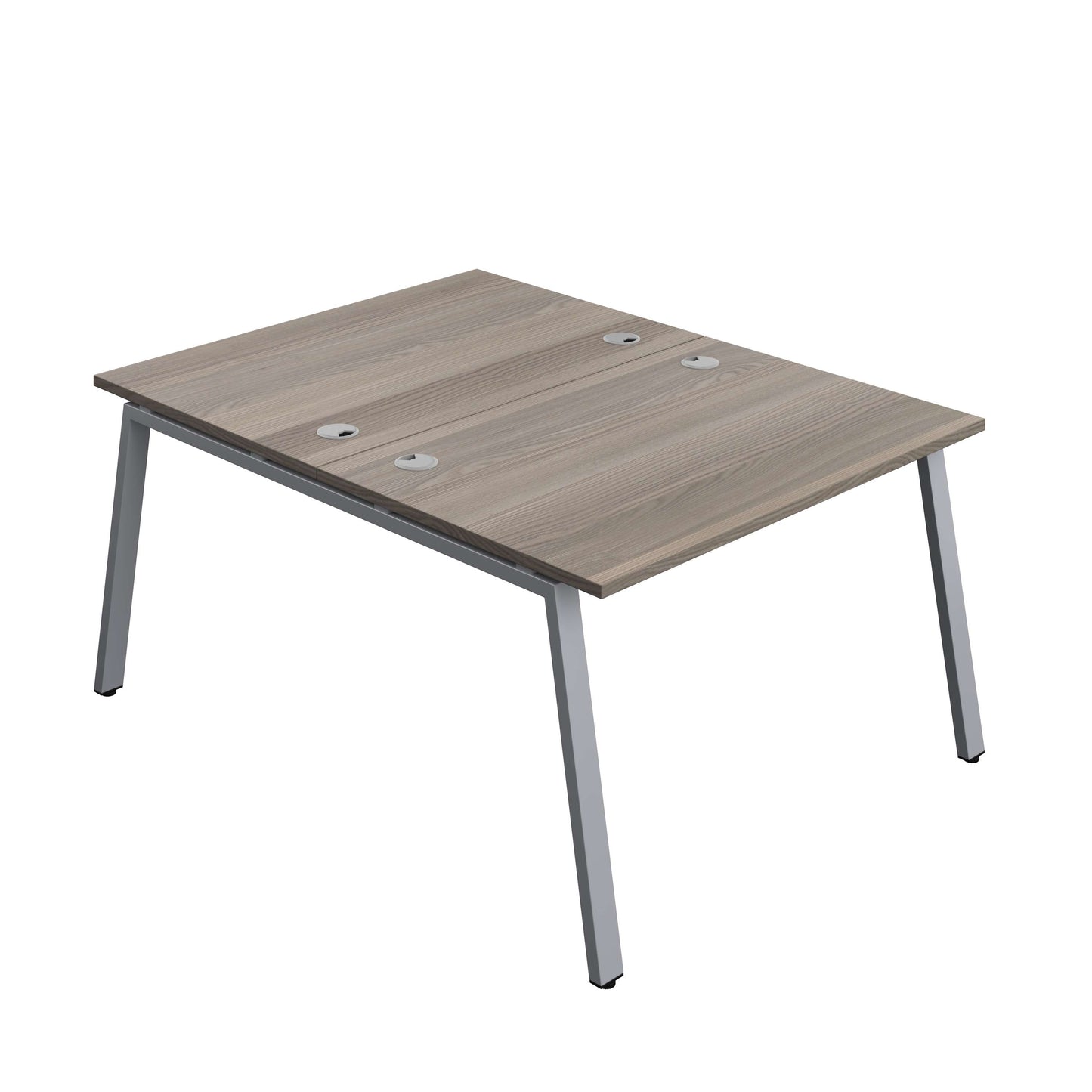 Synergy Bench with Cable Ports: 2 Person (FSC) : A-Frame Leg : 1200 | 800 | Grey Oak/Silver