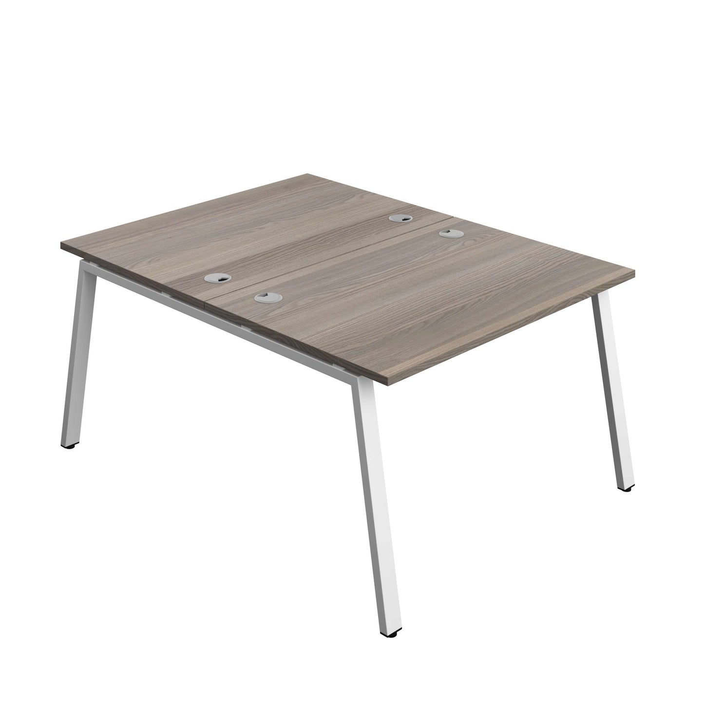 Synergy Bench with Cable Ports: 2 Person (FSC) : A-Frame Leg : 1200 | 800 | Grey Oak/White