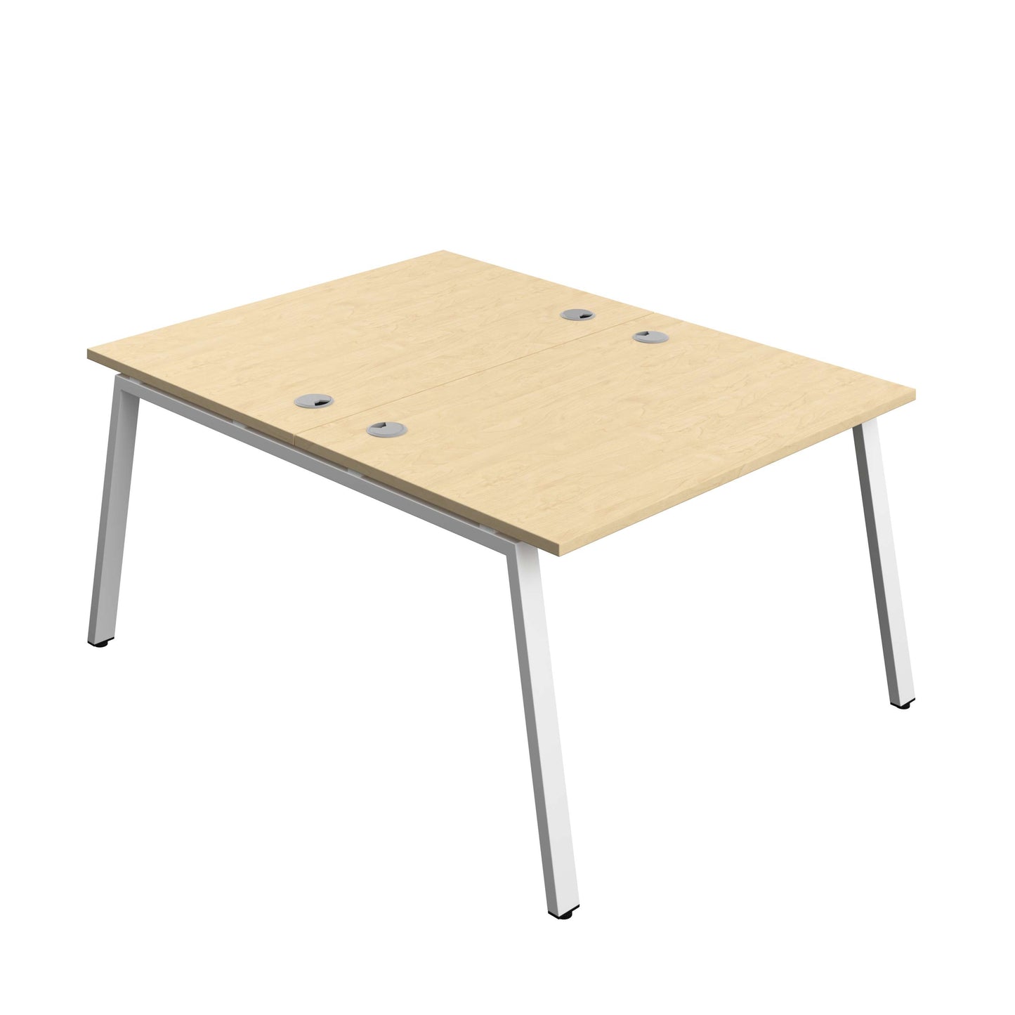 Synergy Bench with Cable Ports: 2 Person (FSC) : A-Frame Leg : 1200 | 800 | Maple/White