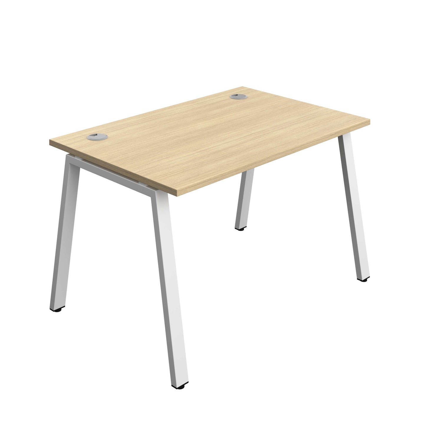 Synergy Bench with Cable Ports: 1 Person (FSC) : A-Frame Leg : 1200 | 800 | Nova Oak/White