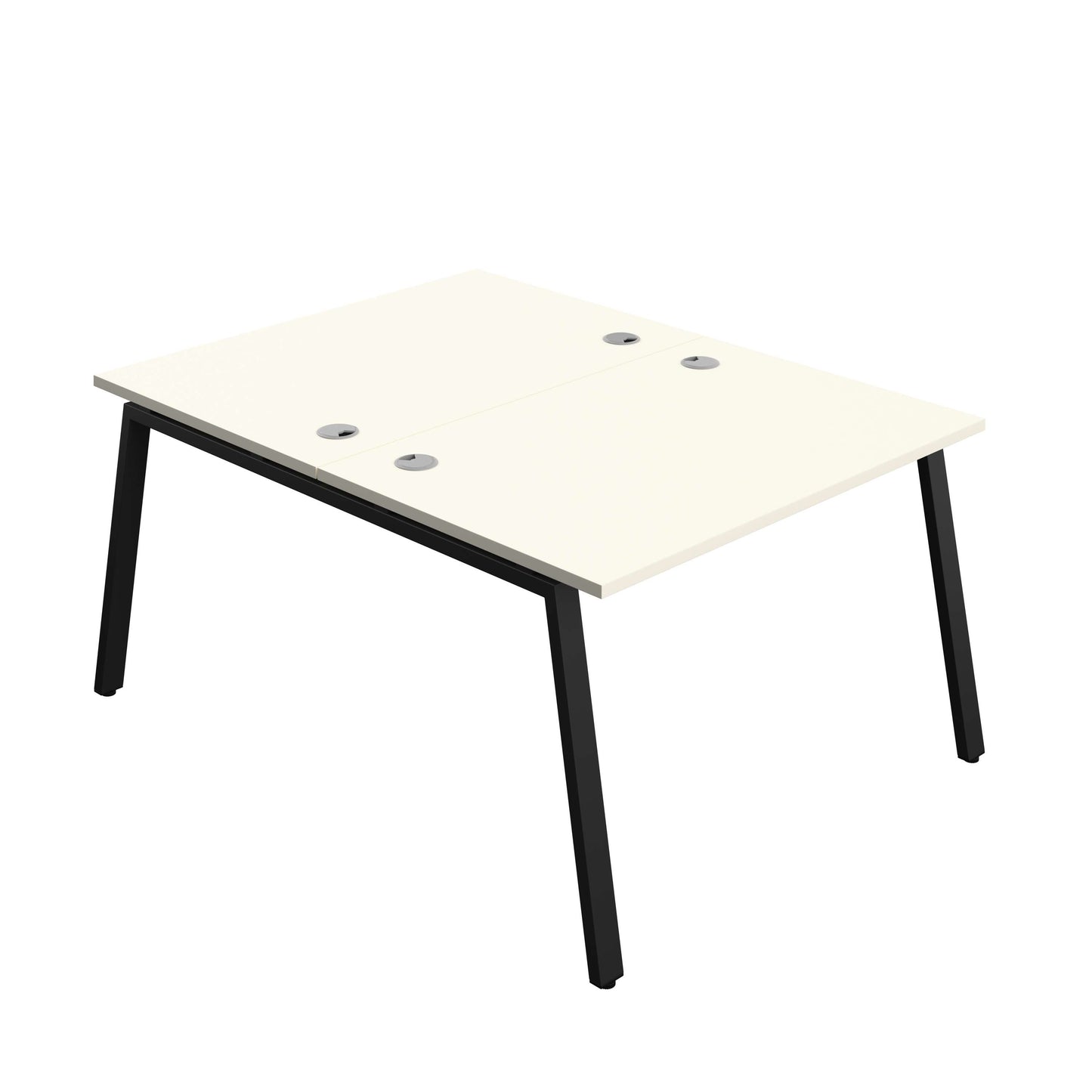 Synergy Bench with Cable Ports: 2 Person (FSC) : A-Frame Leg : 1200 | 800 | White/Black