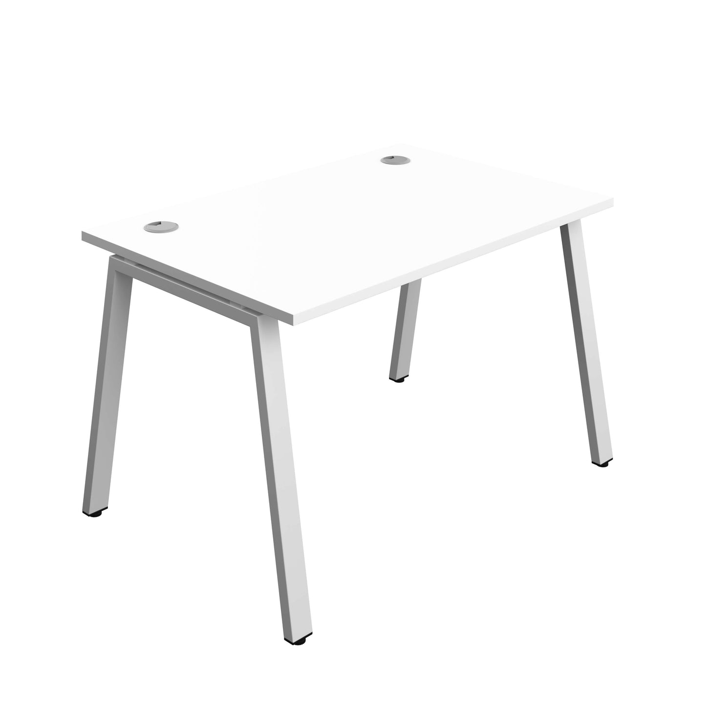 Synergy Bench with Cable Ports: 1 Person (FSC) : A-Frame Leg : 1200 | 800 | White/Silver