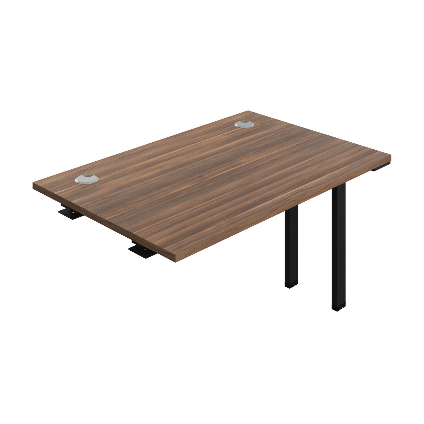 Synergy Bench Extension with Cable Ports: 1 Person (FSC) : 1200 | 800 | Dark Walnut/Black
