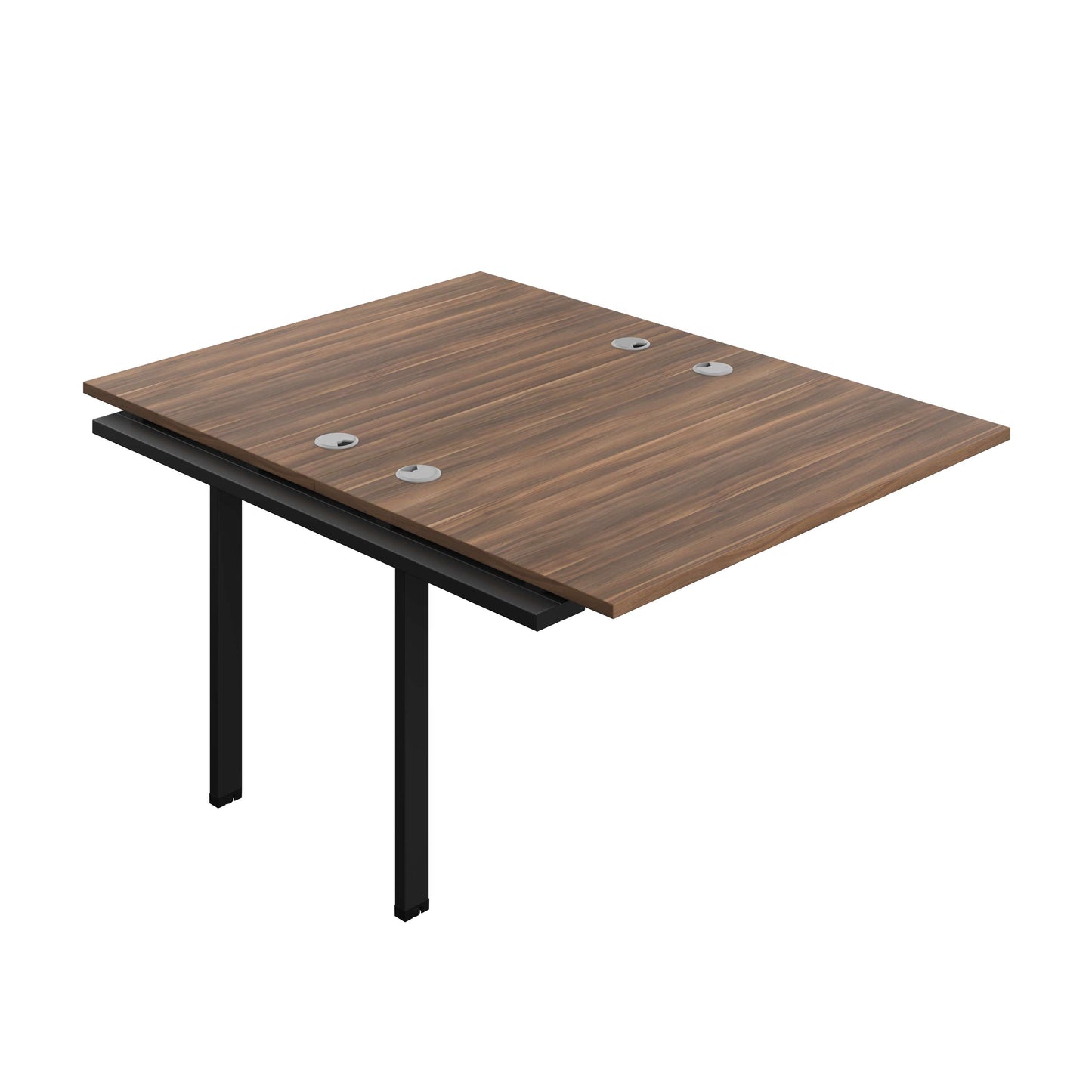 Synergy Bench Extension with Cable Ports: 2 Person (FSC) : 1200 | 800 | Dark Walnut/Black