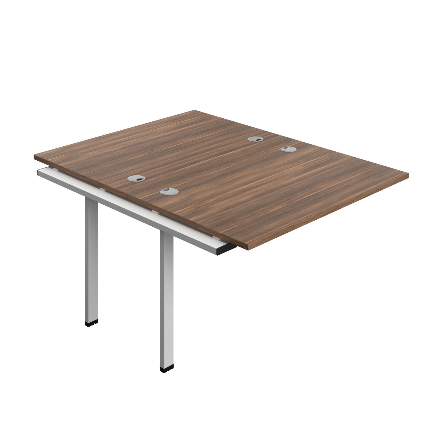 Synergy Bench Extension with Cable Ports: 2 Person (FSC) : 1200 | 800 | Dark Walnut/Silver