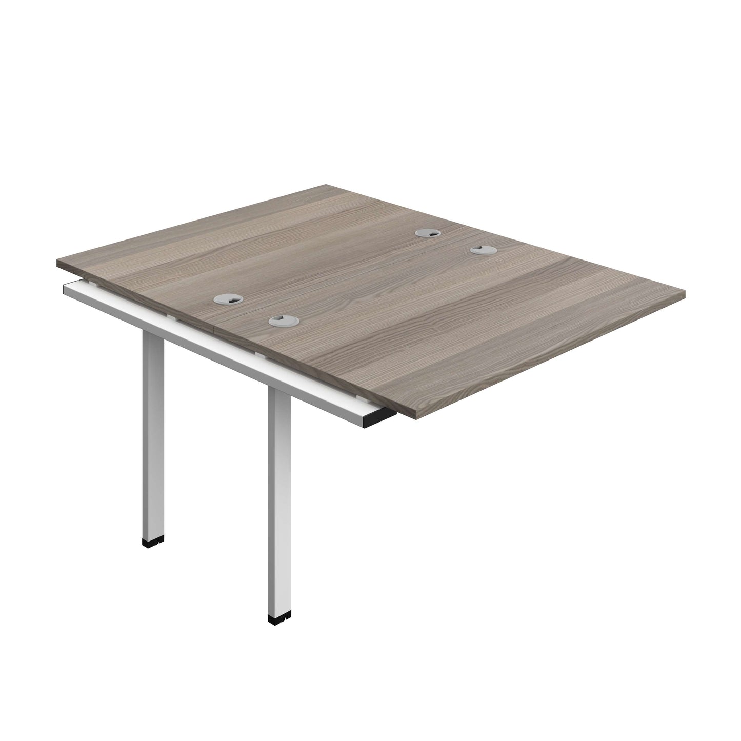 Synergy Bench Extension with Cable Ports: 2 Person (FSC) : 1200 | 800 | Grey Oak/White