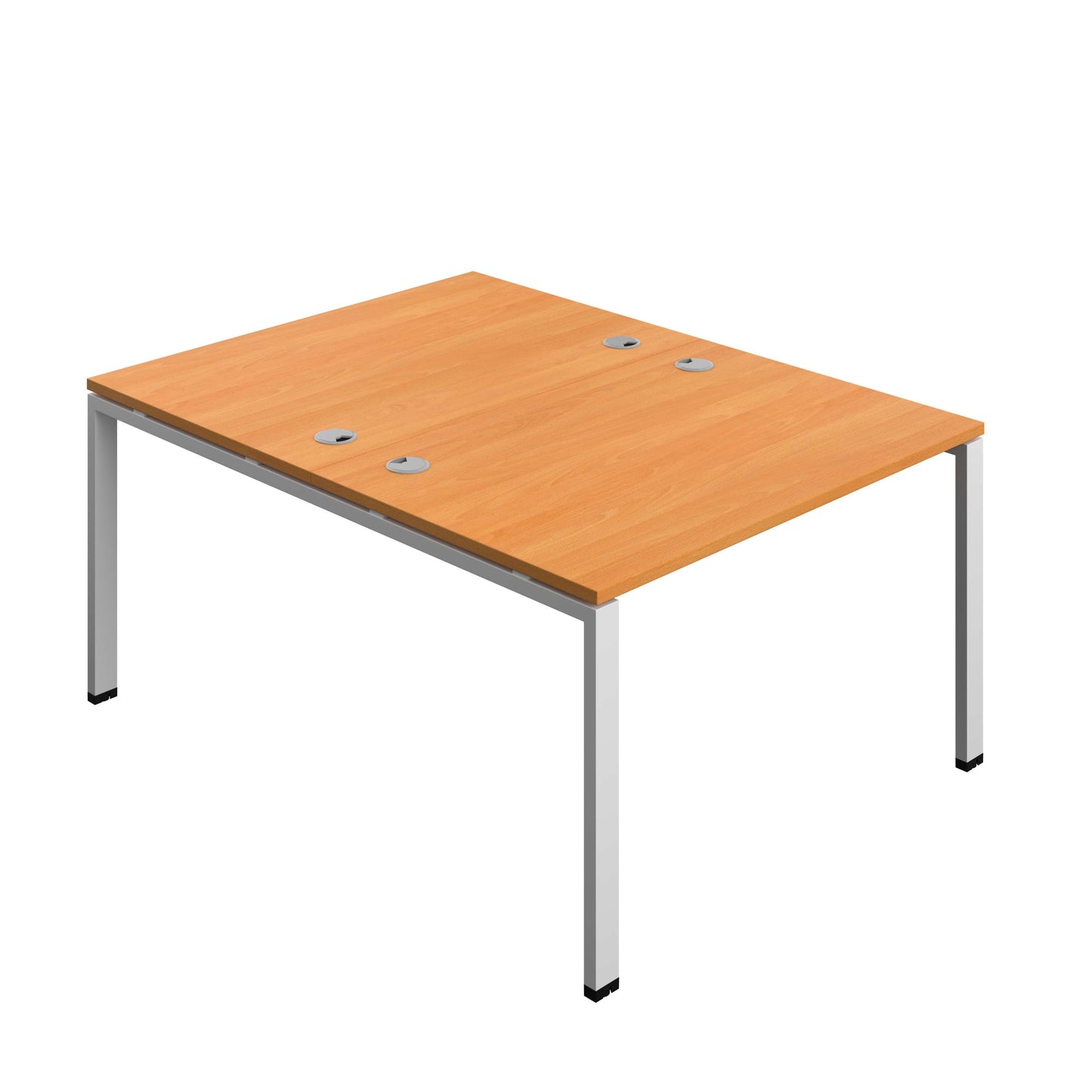 Synergy Bench with Cable Ports: 2 Person (FSC) : Goal Post Leg : 1200 | 800 | Beech/Silver