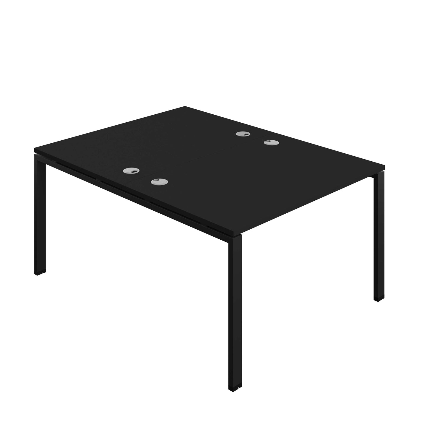 Synergy Bench with Cable Ports: 2 Person (FSC) : Goal Post Leg : 1200 | 800 | Black/Black
