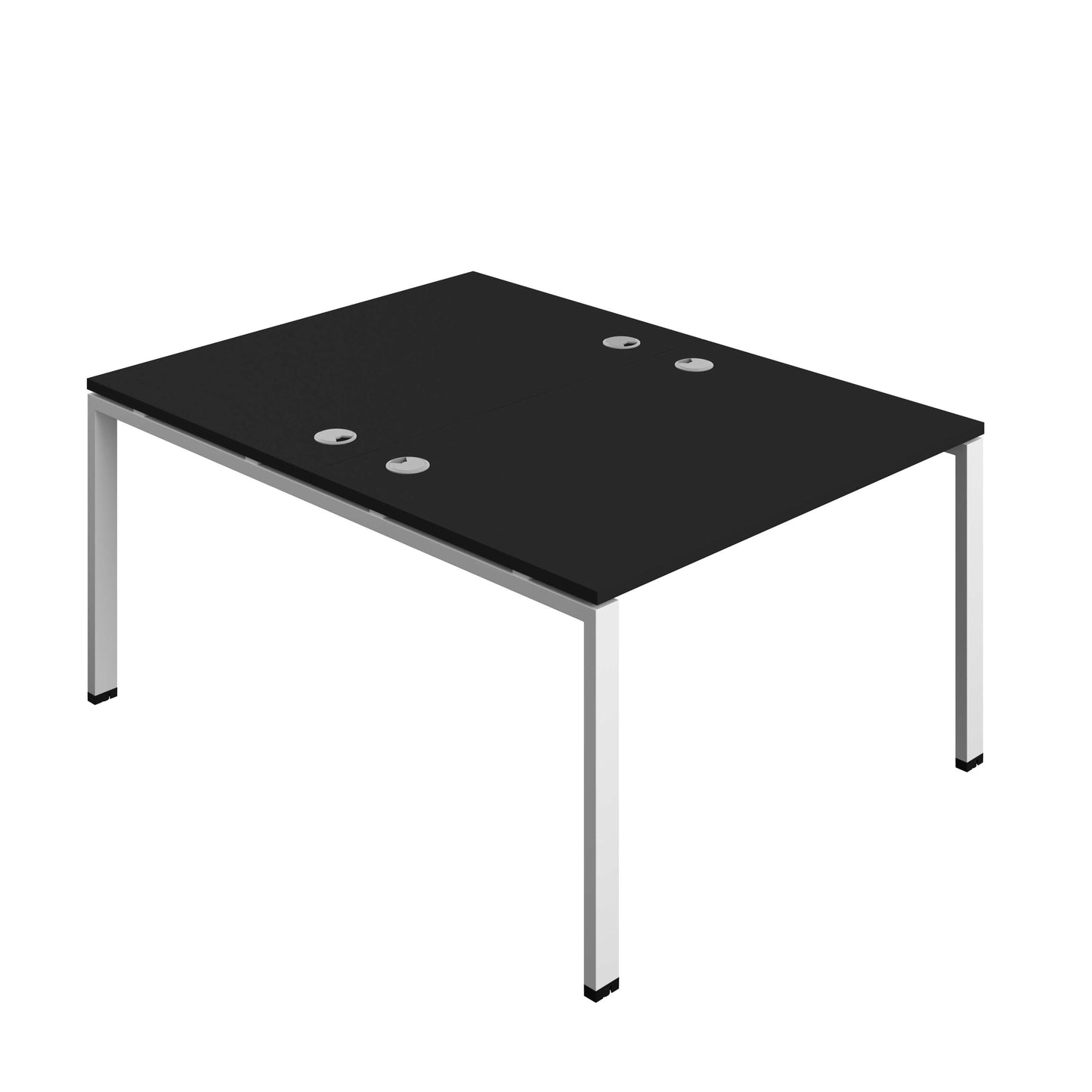 Synergy Bench with Cable Ports: 2 Person (FSC) : Goal Post Leg : 1200 | 800 | Black/White