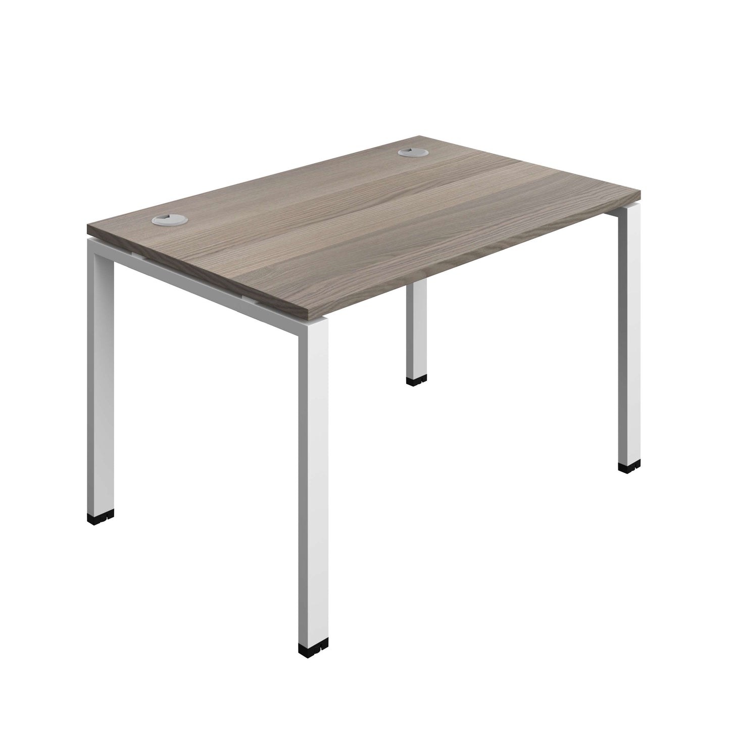 Synergy Bench with Cable Ports: 1 Person (FSC) : Goal Post Leg : 1200 | 800 | Grey Oak/White