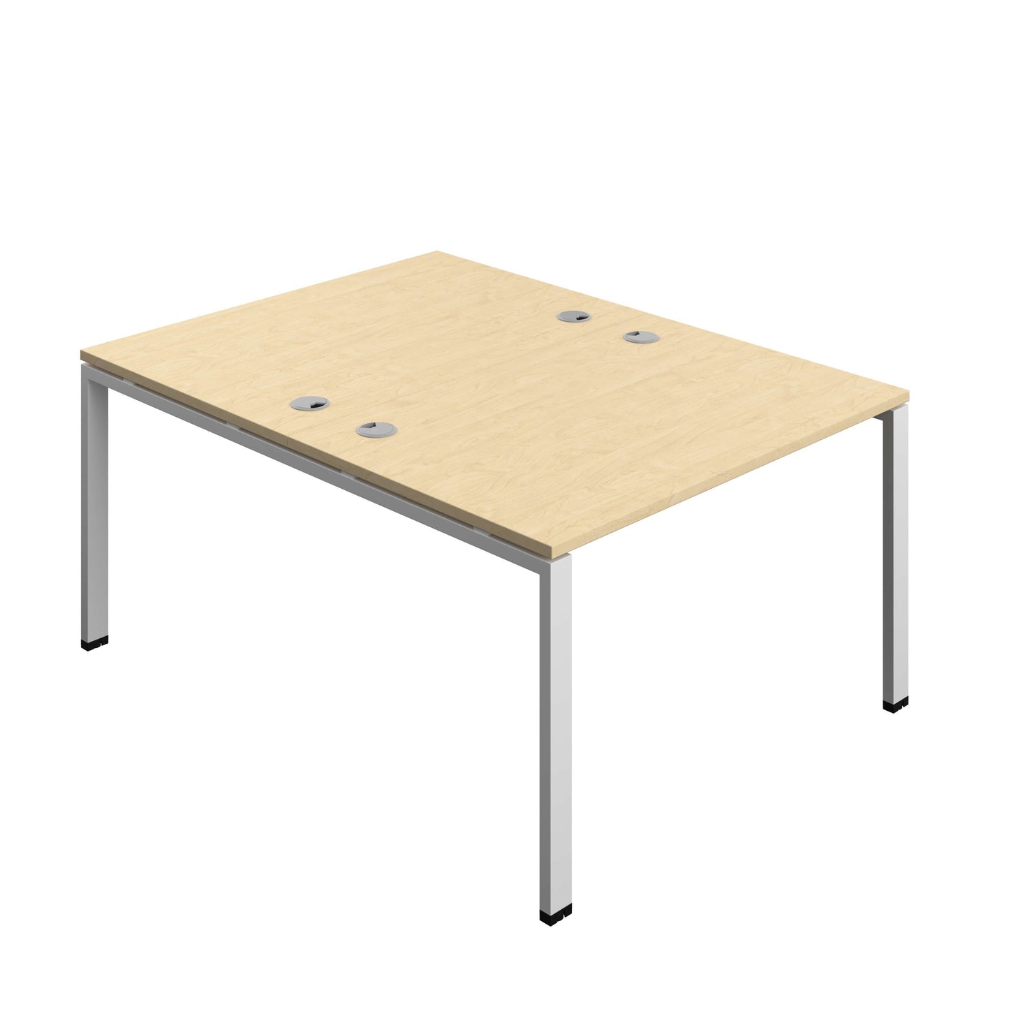 Synergy Bench with Cable Ports: 2 Person (FSC) : Goal Post Leg : 1200 | 800 | Maple/Silver