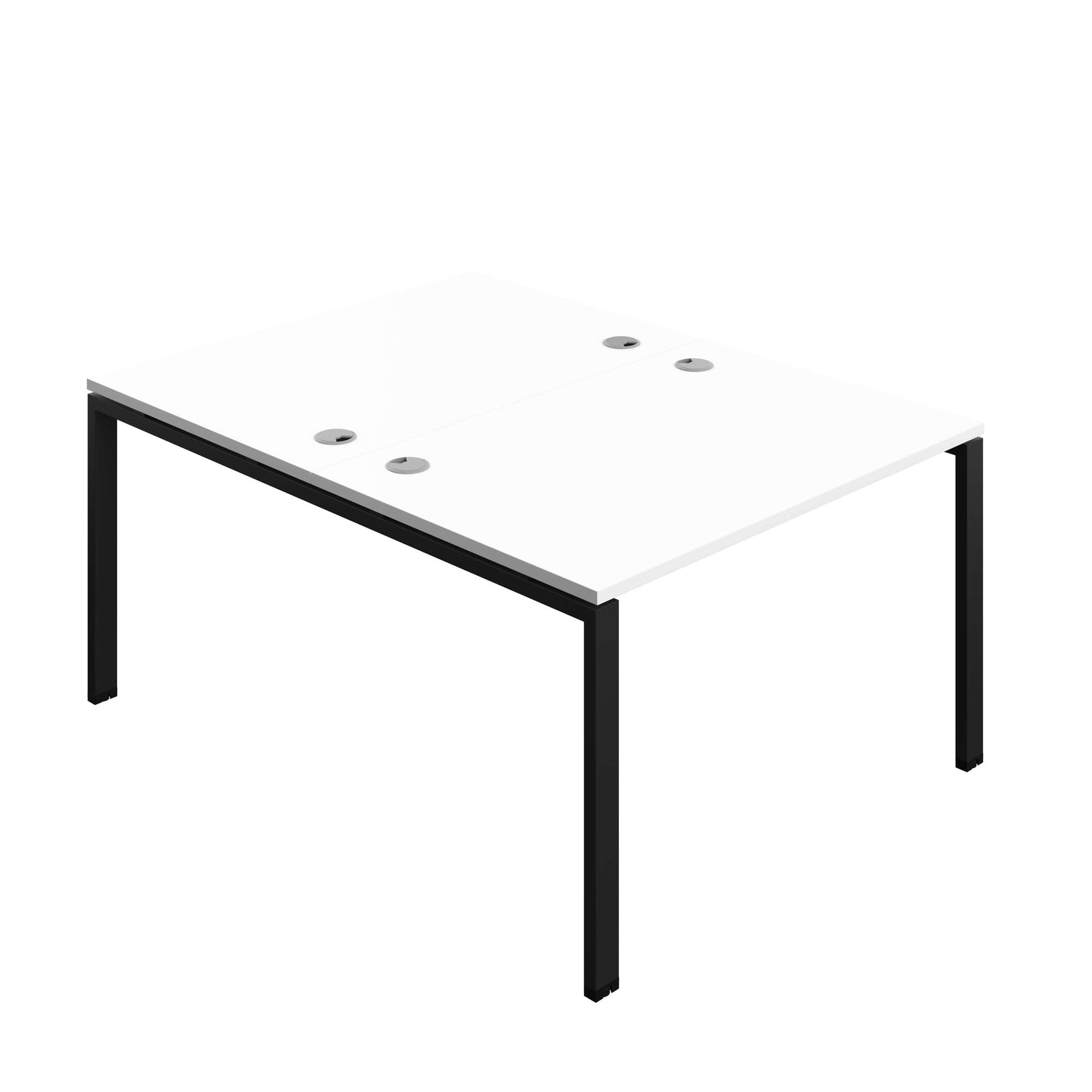 Synergy Bench with Cable Ports: 2 Person (FSC) : Goal Post Leg : 1200 | 800 | White/Black