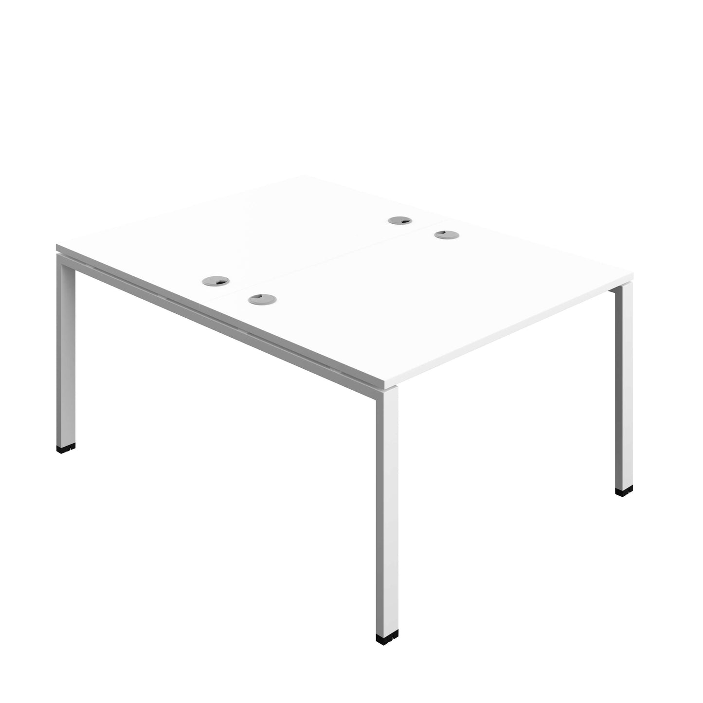 Synergy Bench with Cable Ports: 2 Person (FSC) : Goal Post Leg : 1200 | 800 | White/White