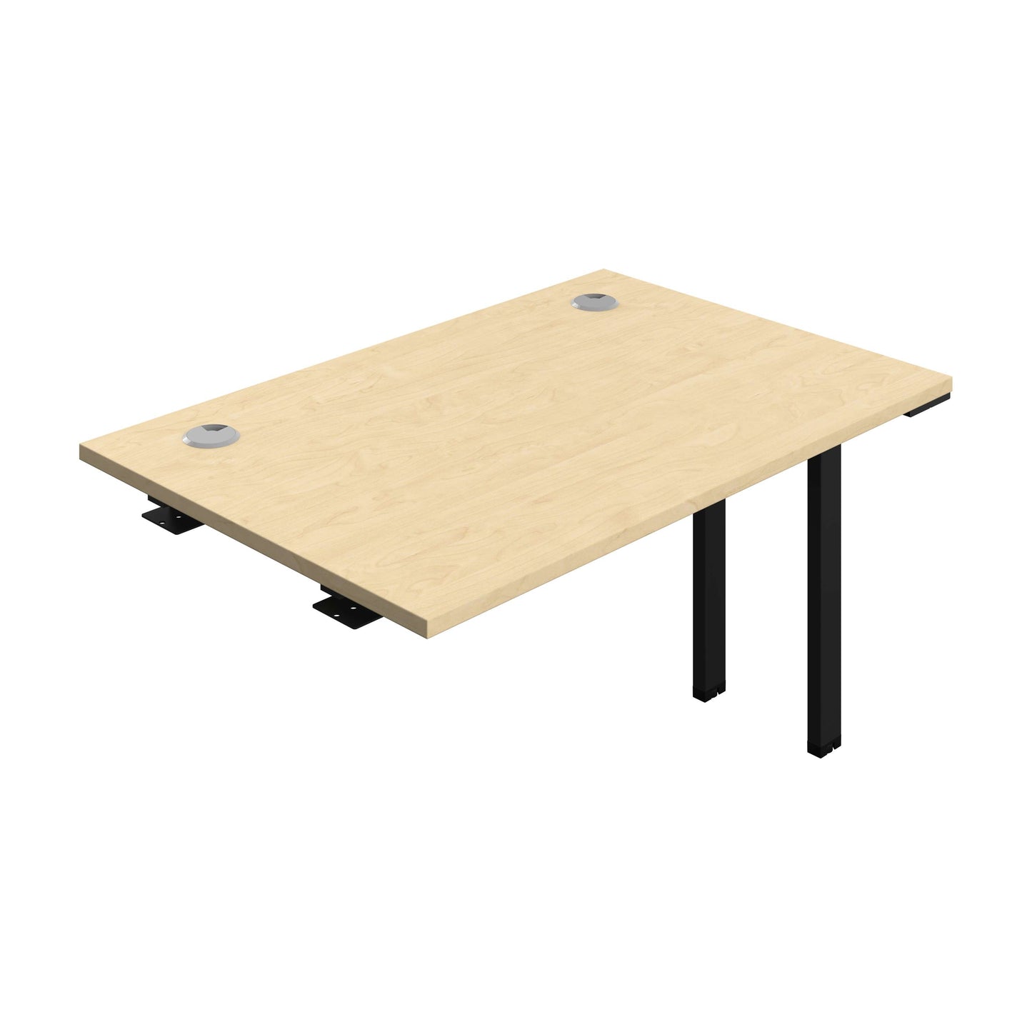 Synergy Bench Extension with Cable Ports: 1 Person (FSC) : 1200 | 800 | Maple/Black